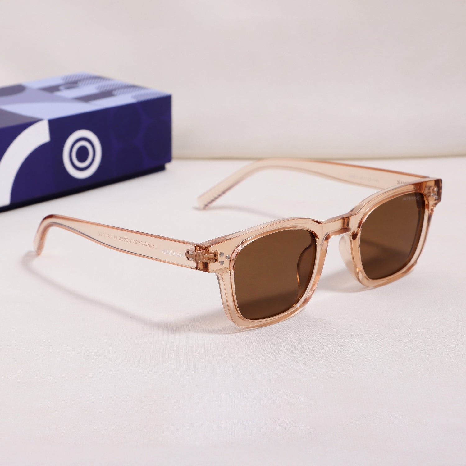 Ares Brown Square Sunglasses