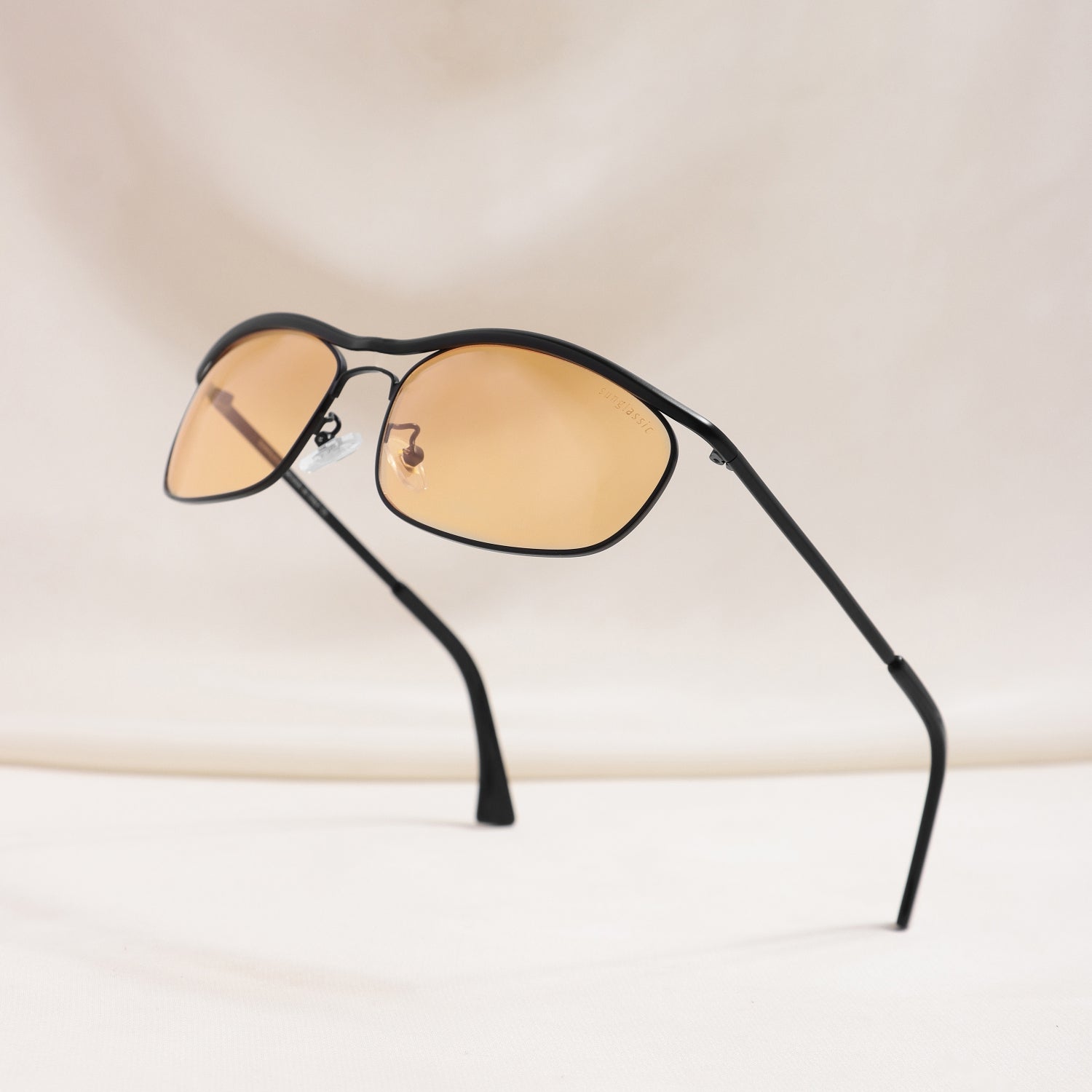 Champion Black Orange Rectangle Sunglasses for Men | UV400