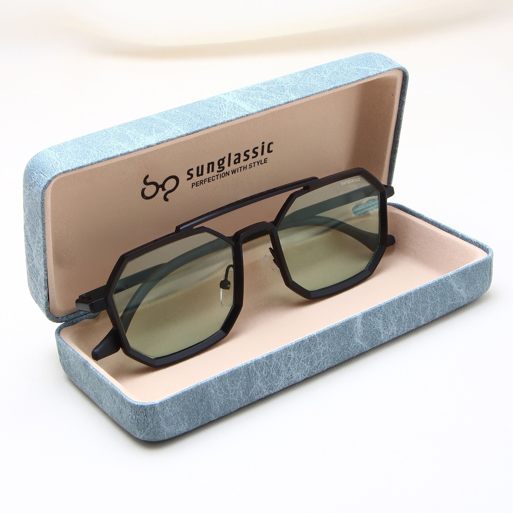 Commando Black Green Edition Octagon Sunglasses