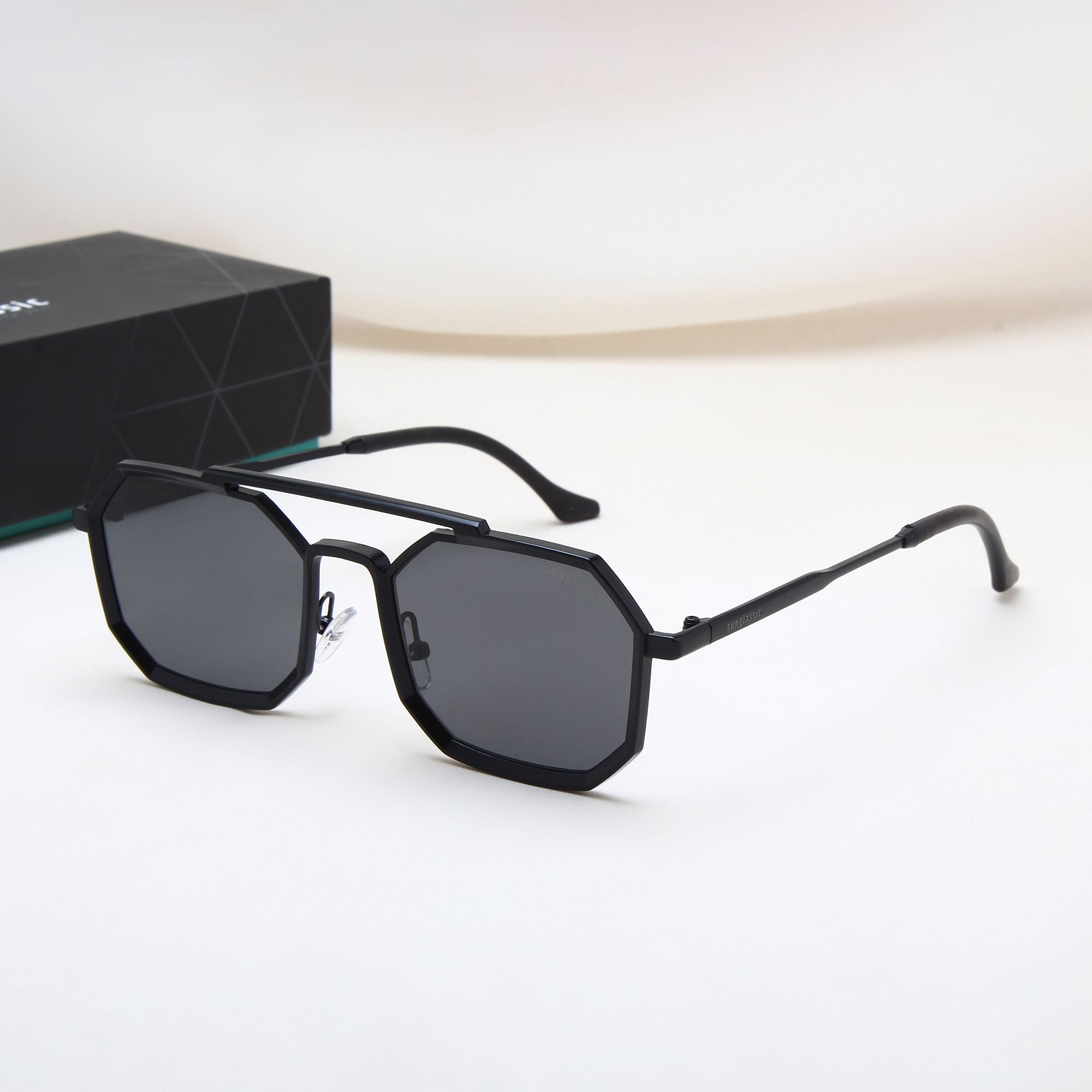 Commando Full Black Edition Octagon Sunglasses