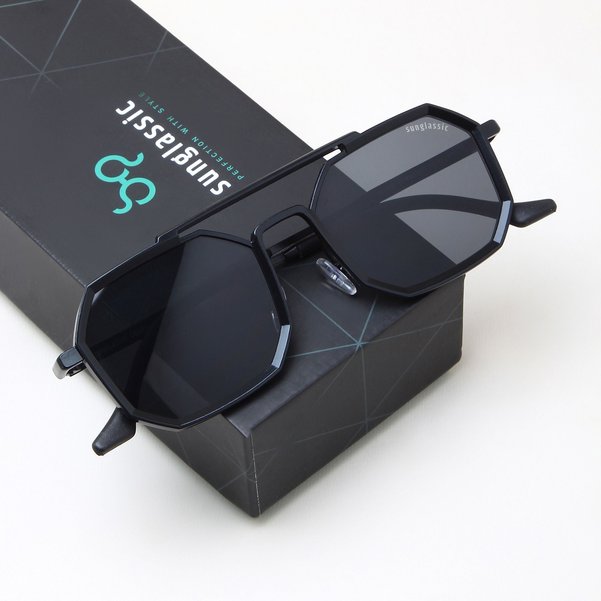 Commando Full Black Edition Octagon Sunglasses
