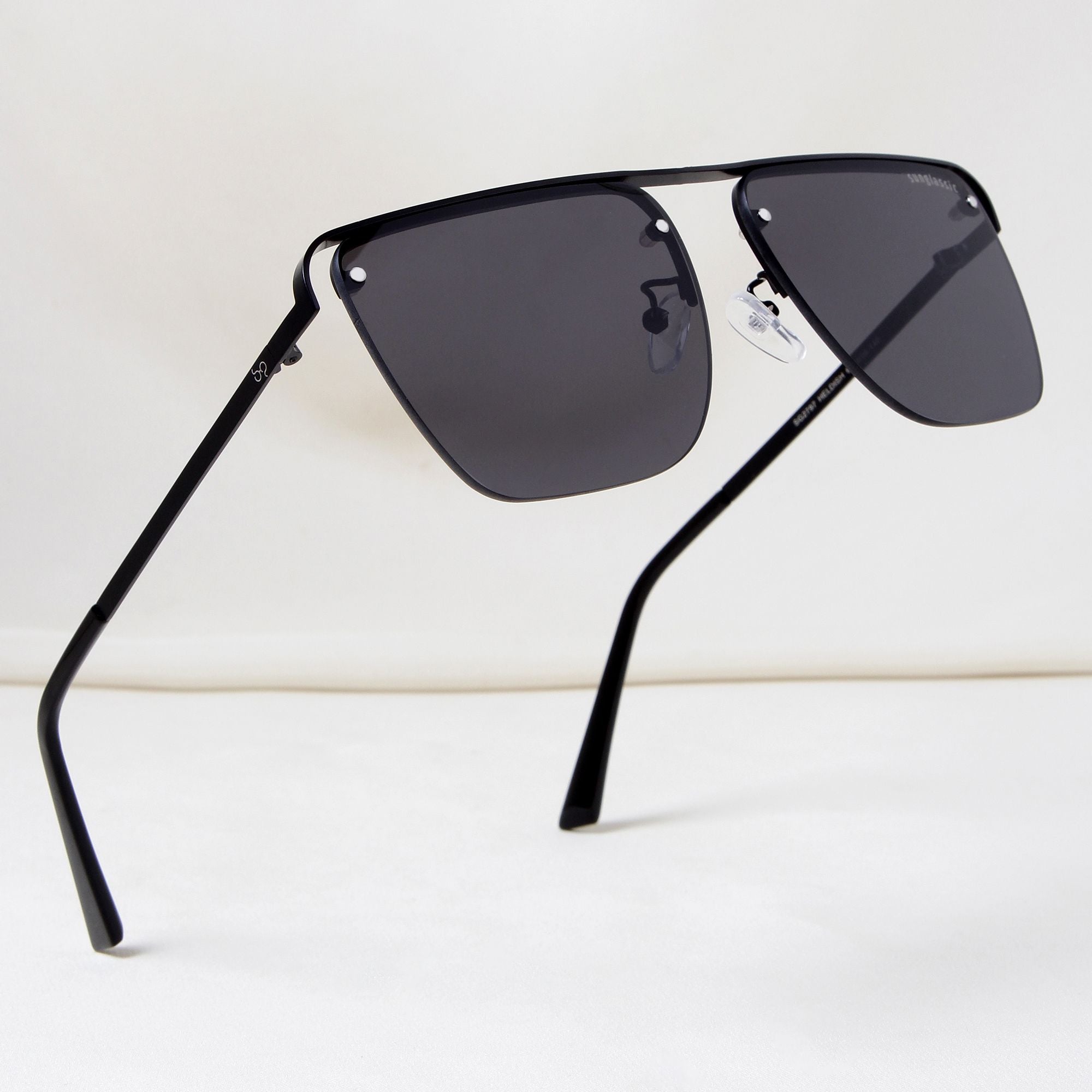 square goggles Shop Heldish Black Square Sunglasses