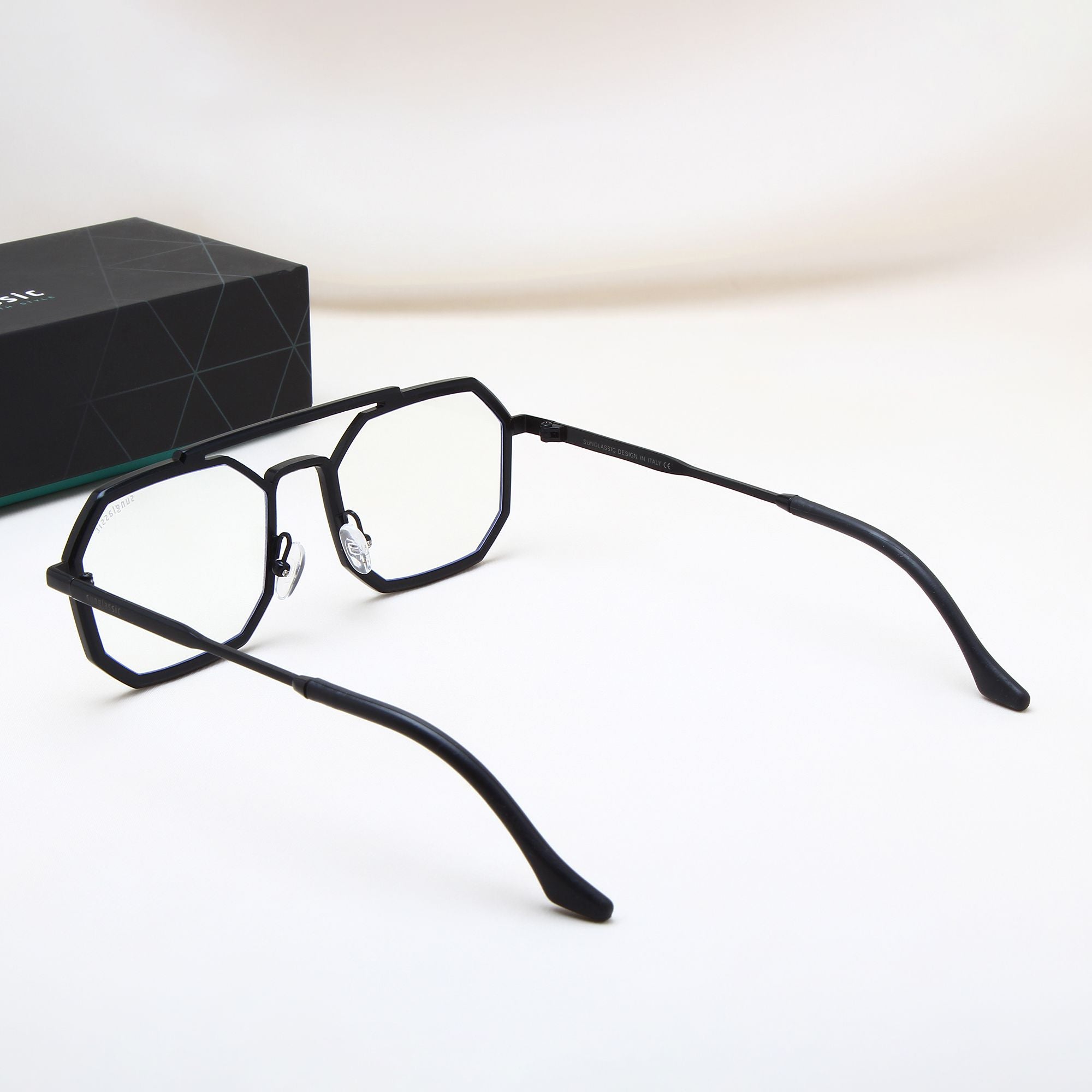 Commando Black Clear Edition Octagon Sunglasses