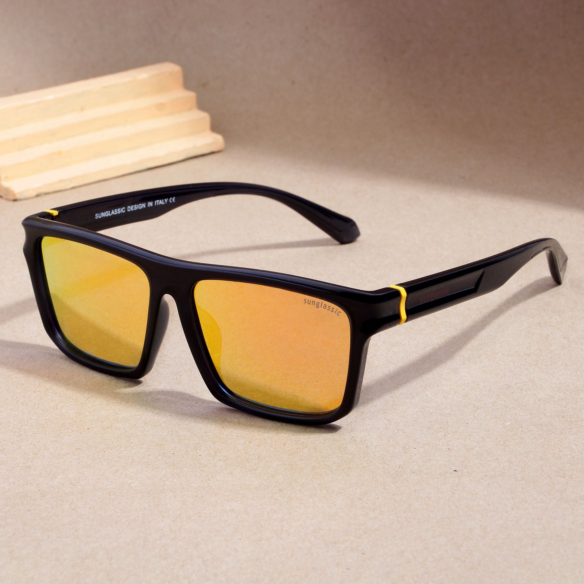 Jackson Blue Orange Mercury Polarized Rectangle TR90 Sunglasses