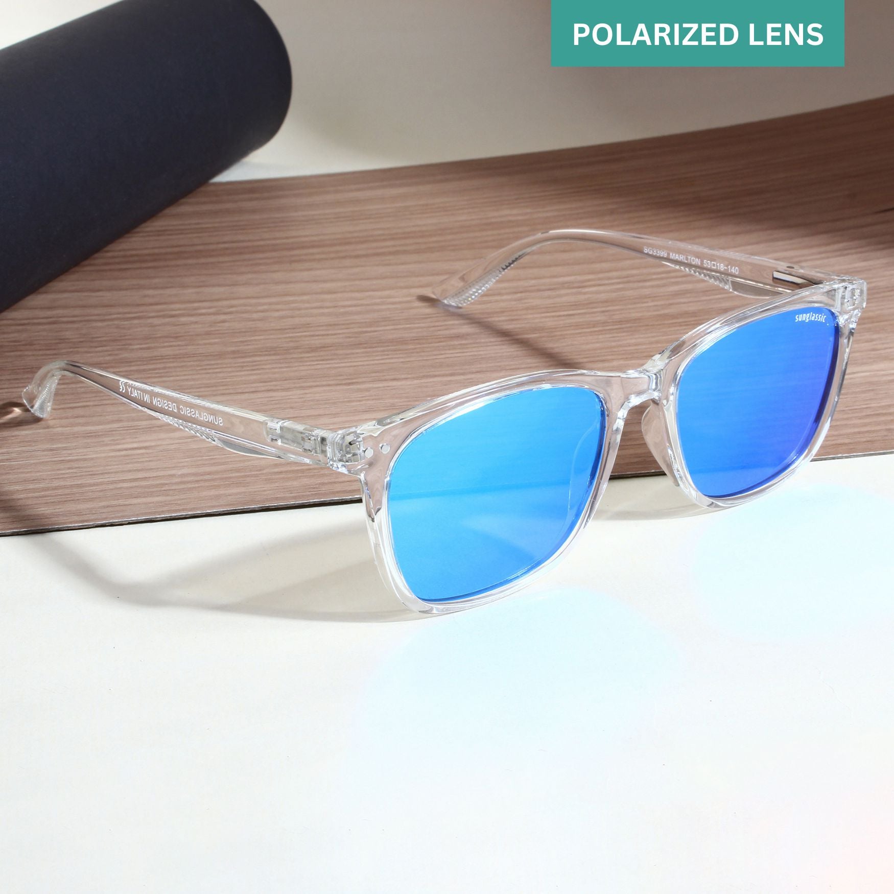 Premium Cool Square Tr90 Frame Polarized Sunglasses With Full
