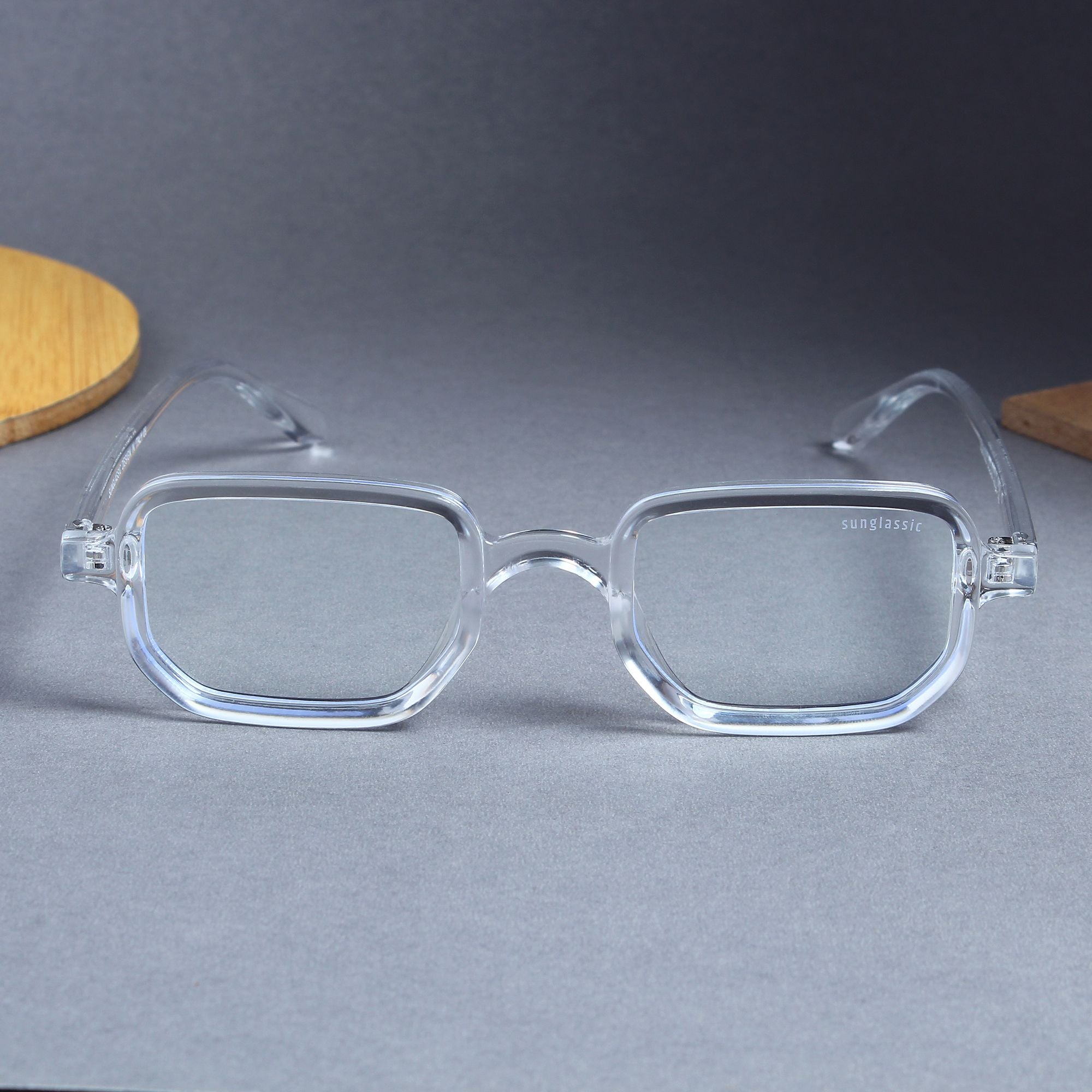 Ocean Clear Anti-Blue Light Rectangle Sunglasses