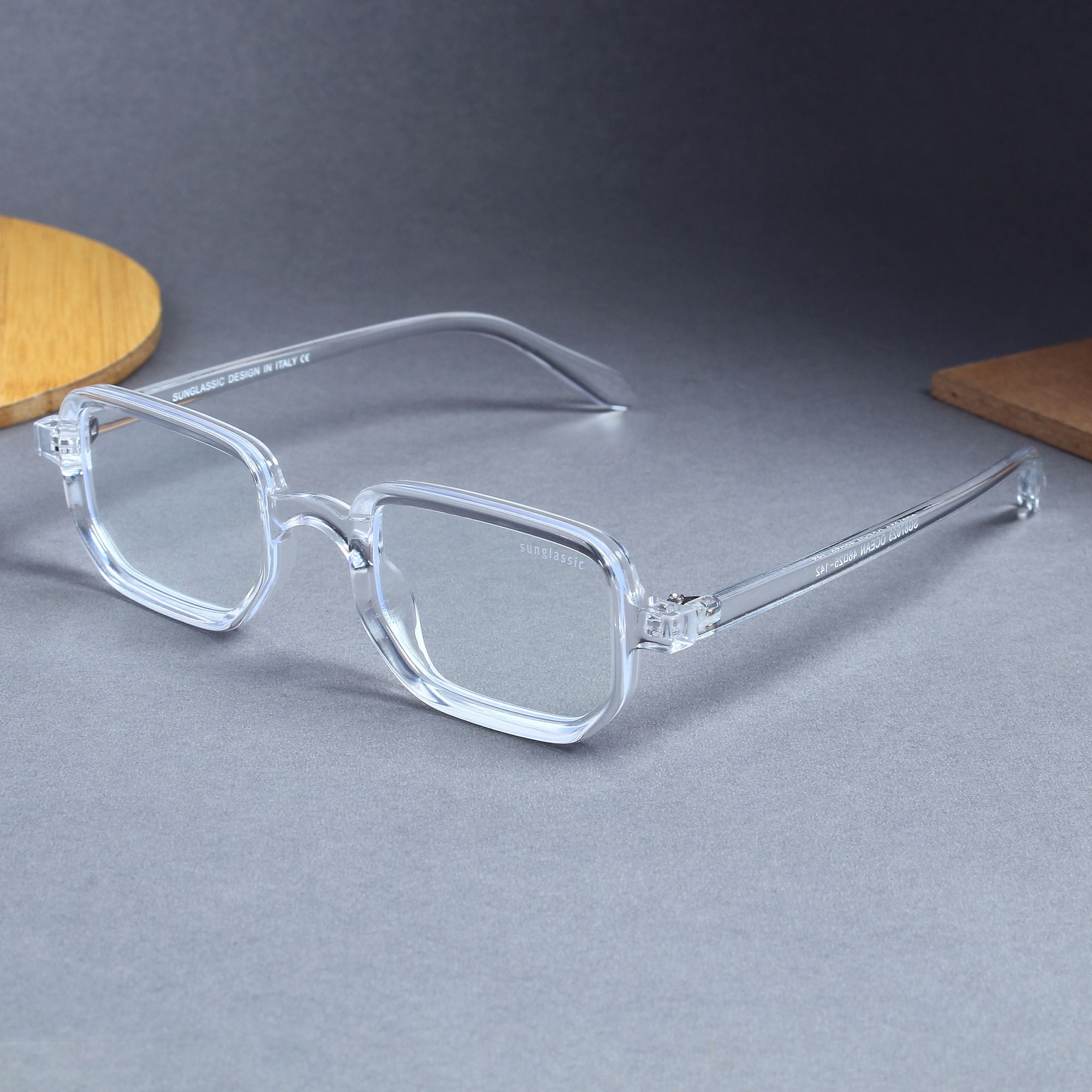 Ocean Clear Anti-Blue Light Rectangle Sunglasses