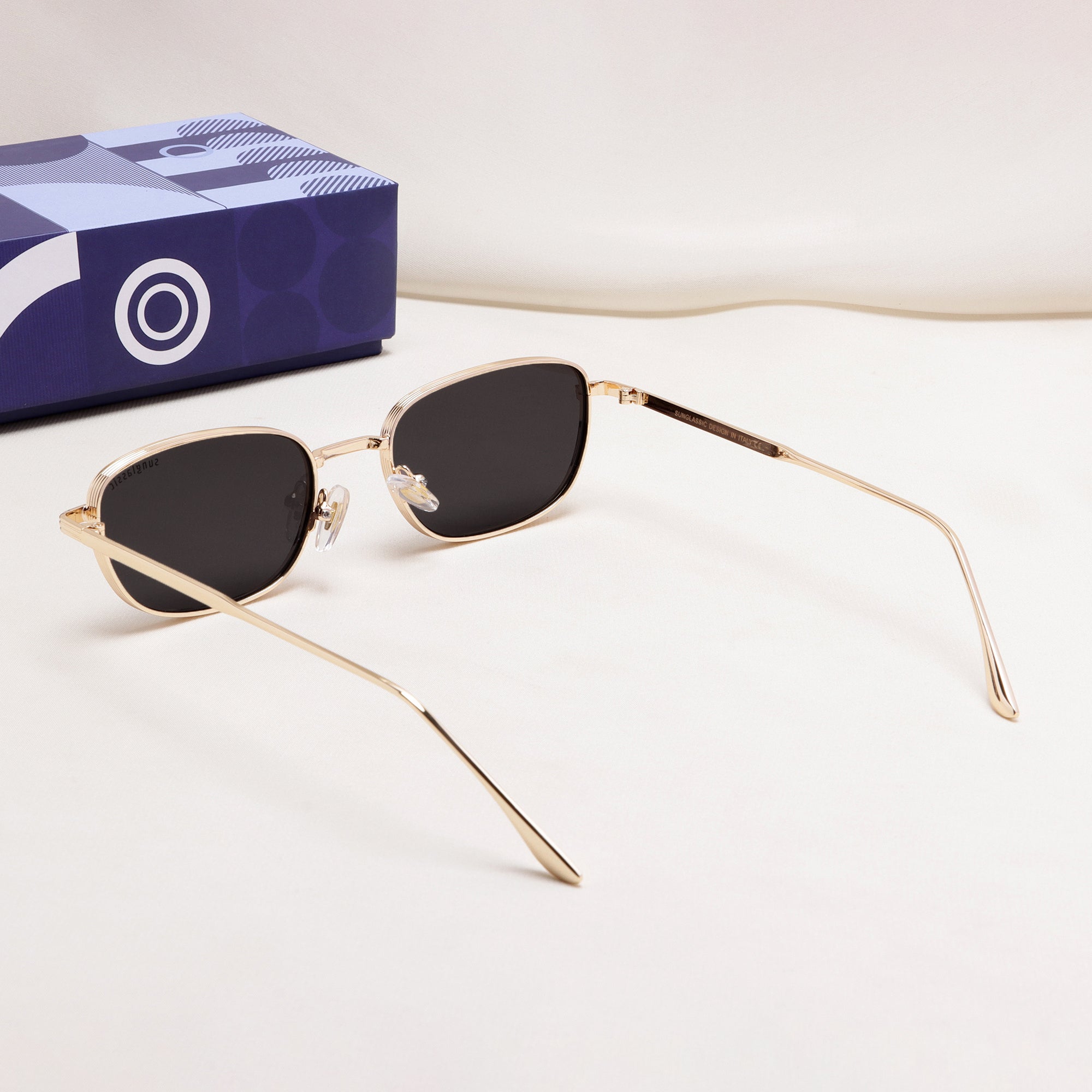 Regal Gold Black Oval Sunglasses