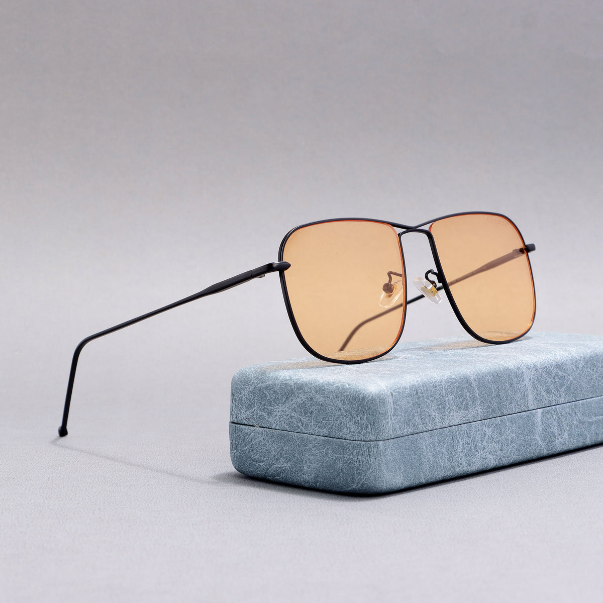 The Godfather Black Orange Candy Square Sunglasses