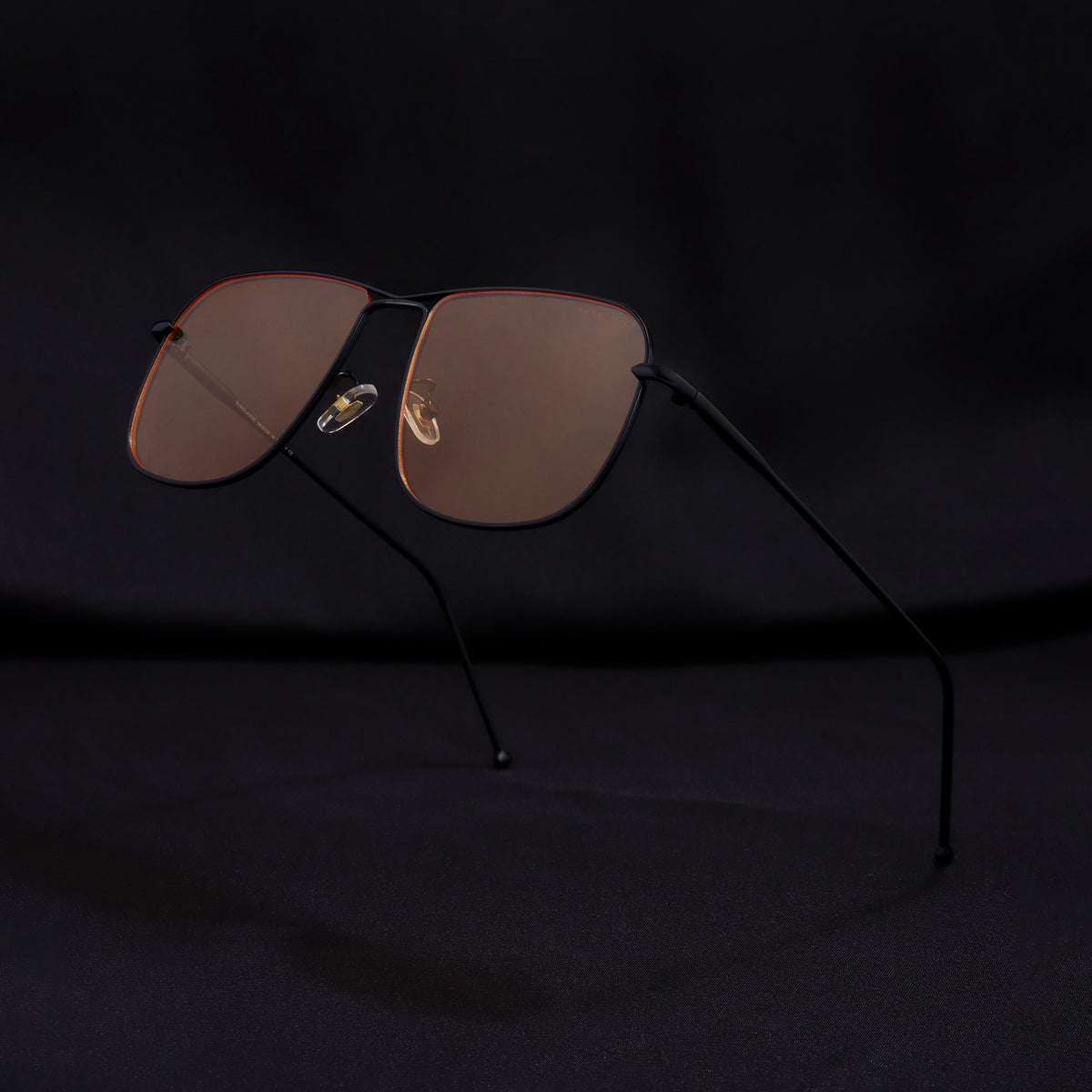 The Godfather Black Orange Candy Square Sunglasses