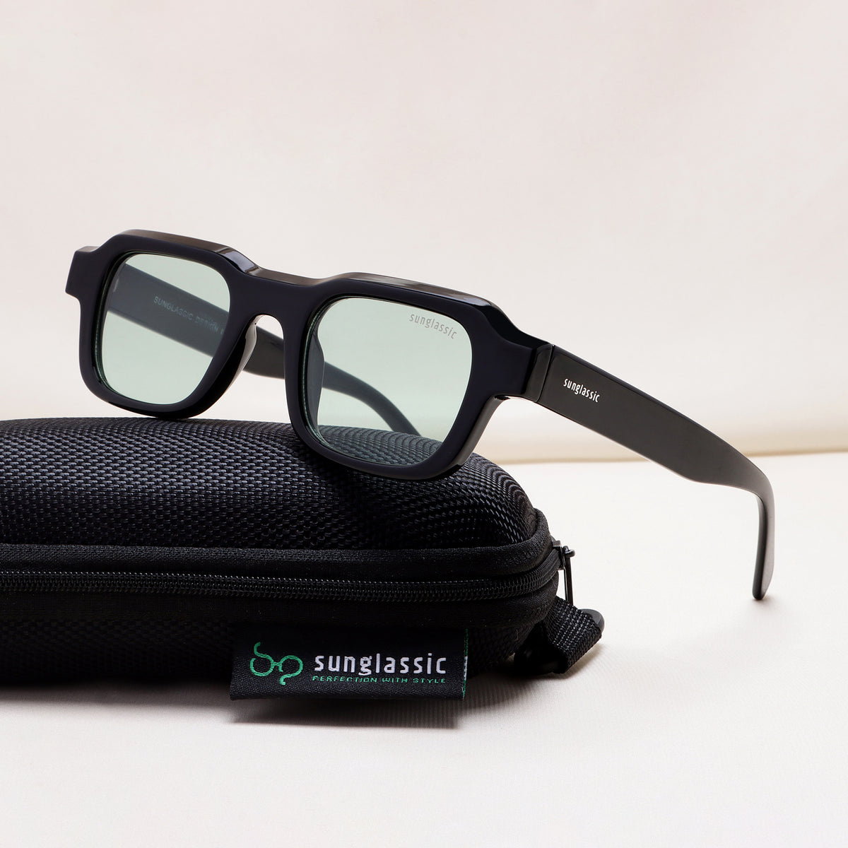 Walter Square Green Sunglasses for Men & Women - Sunglassic