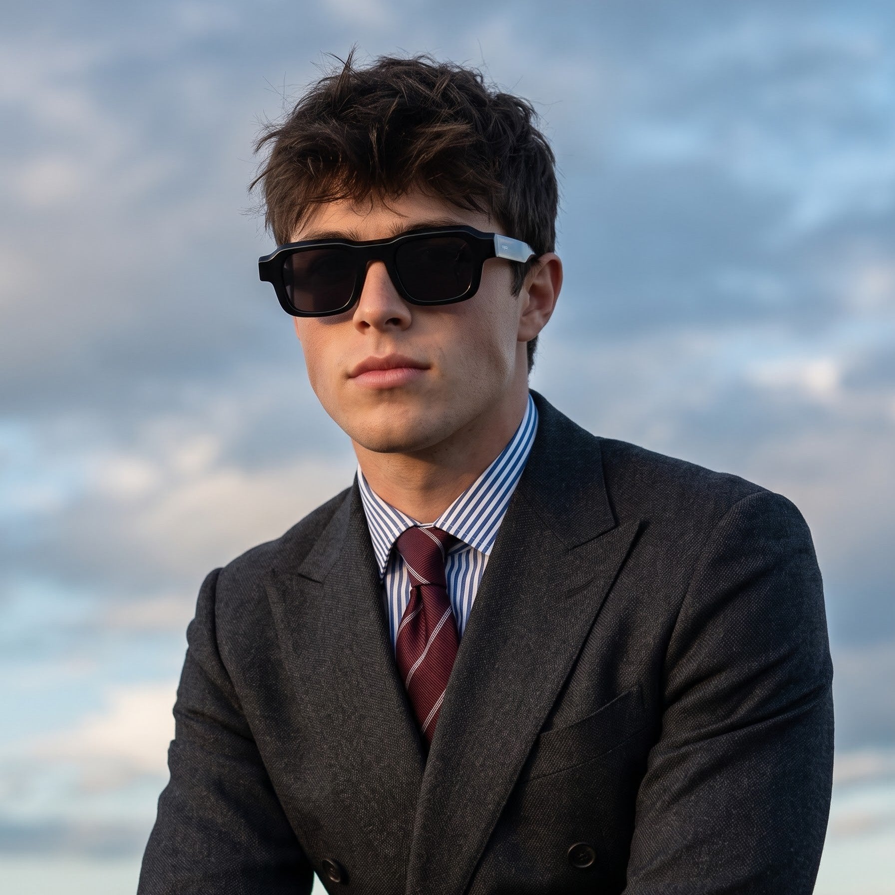Walter Black Square Sunglasses