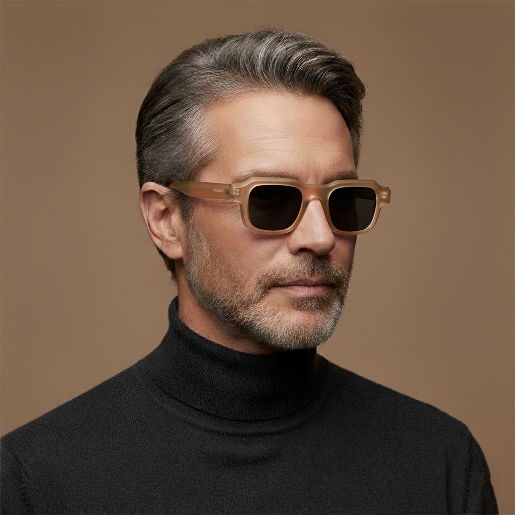 Walter Brown Black Square Sunglasses