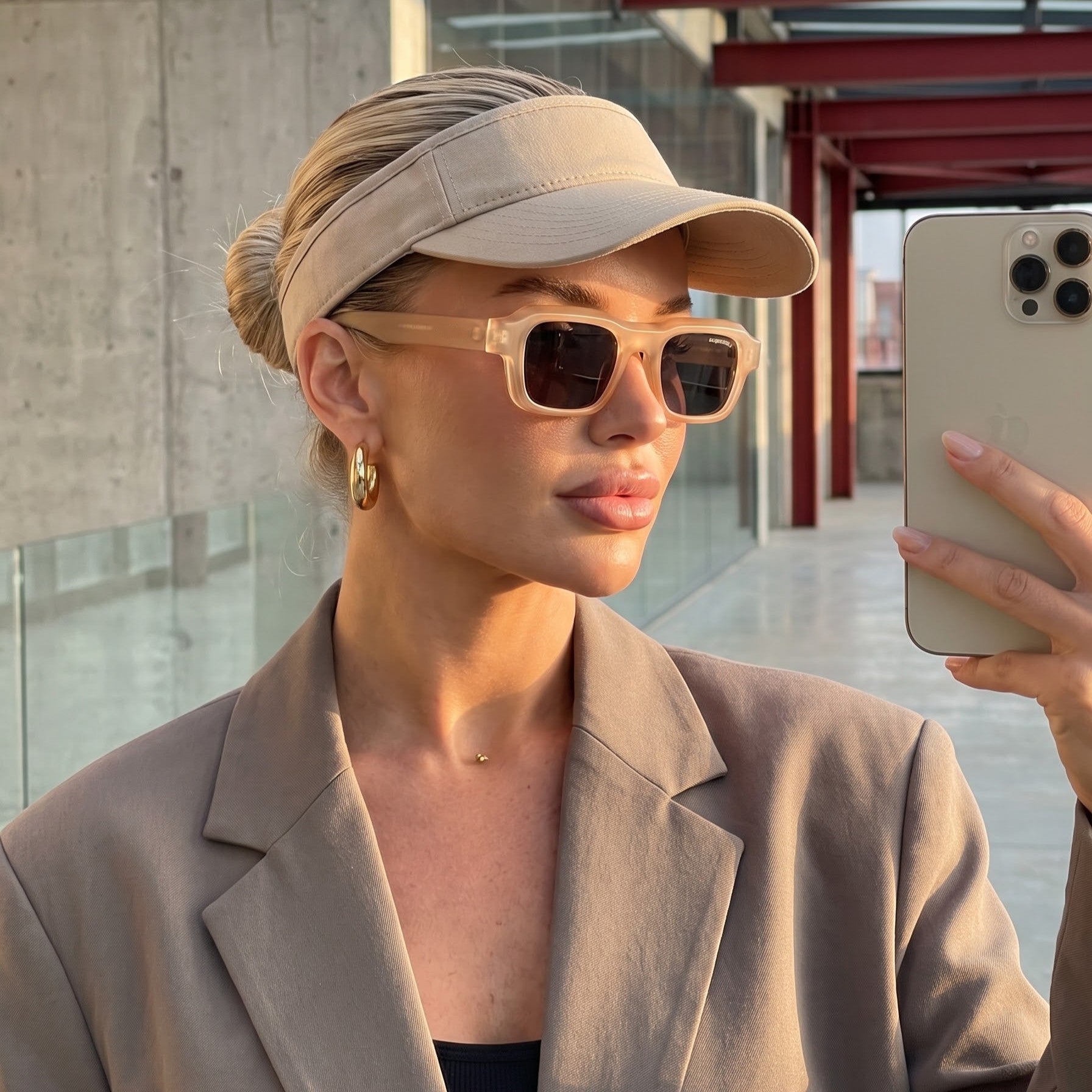Walter Brown Black Square Sunglasses