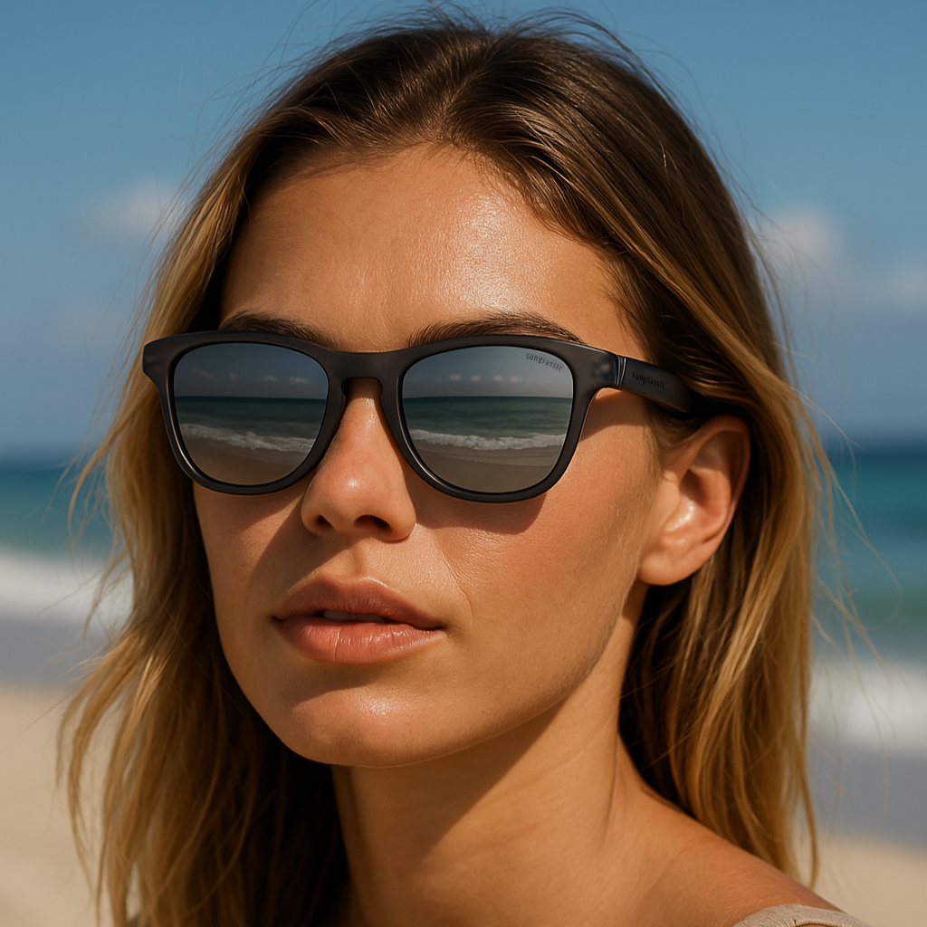 Breeze Grey Silver Mercury Polarized Round TR90 Sunglasses