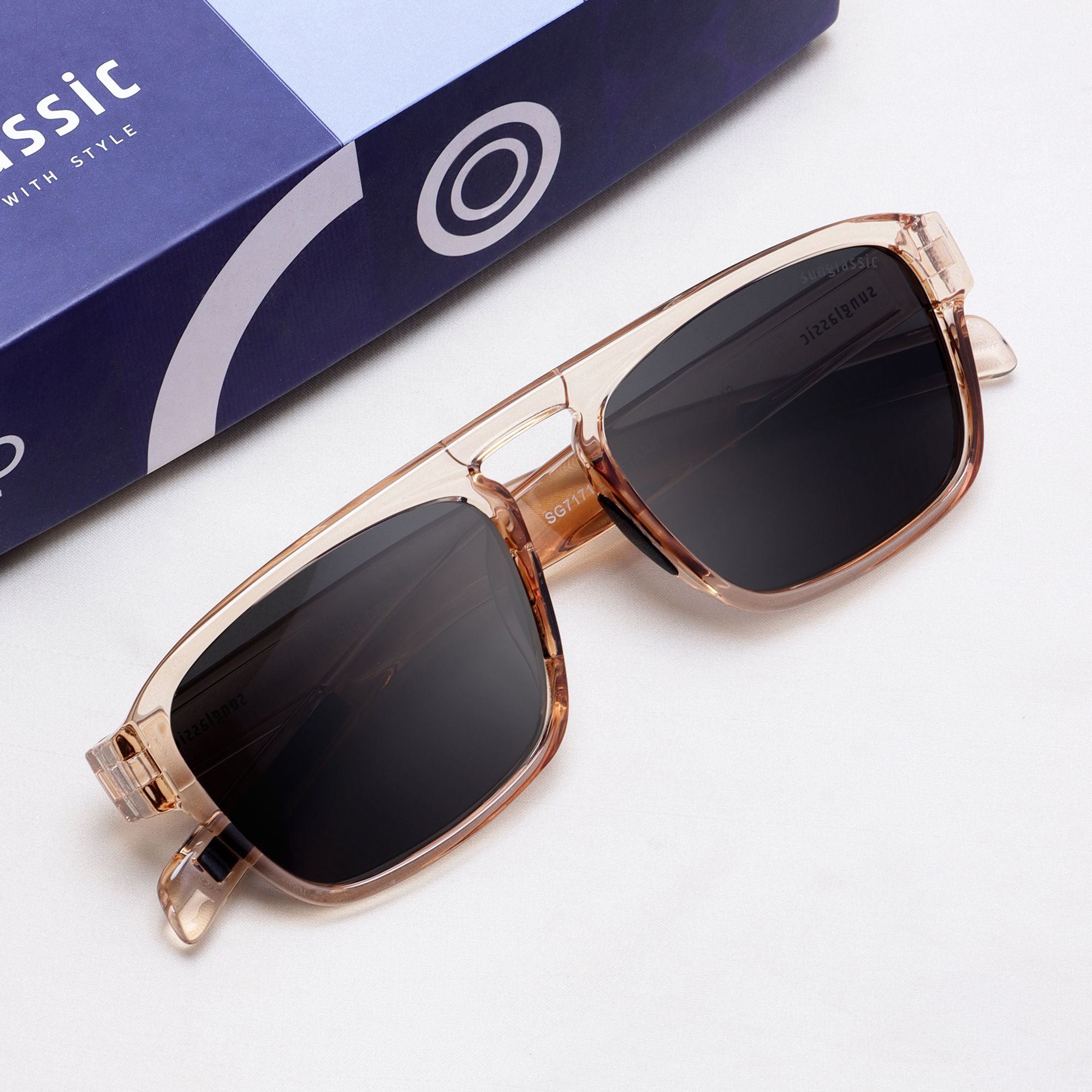 Raftaar Brown Black Square Sunglasses | UV400 Polarized