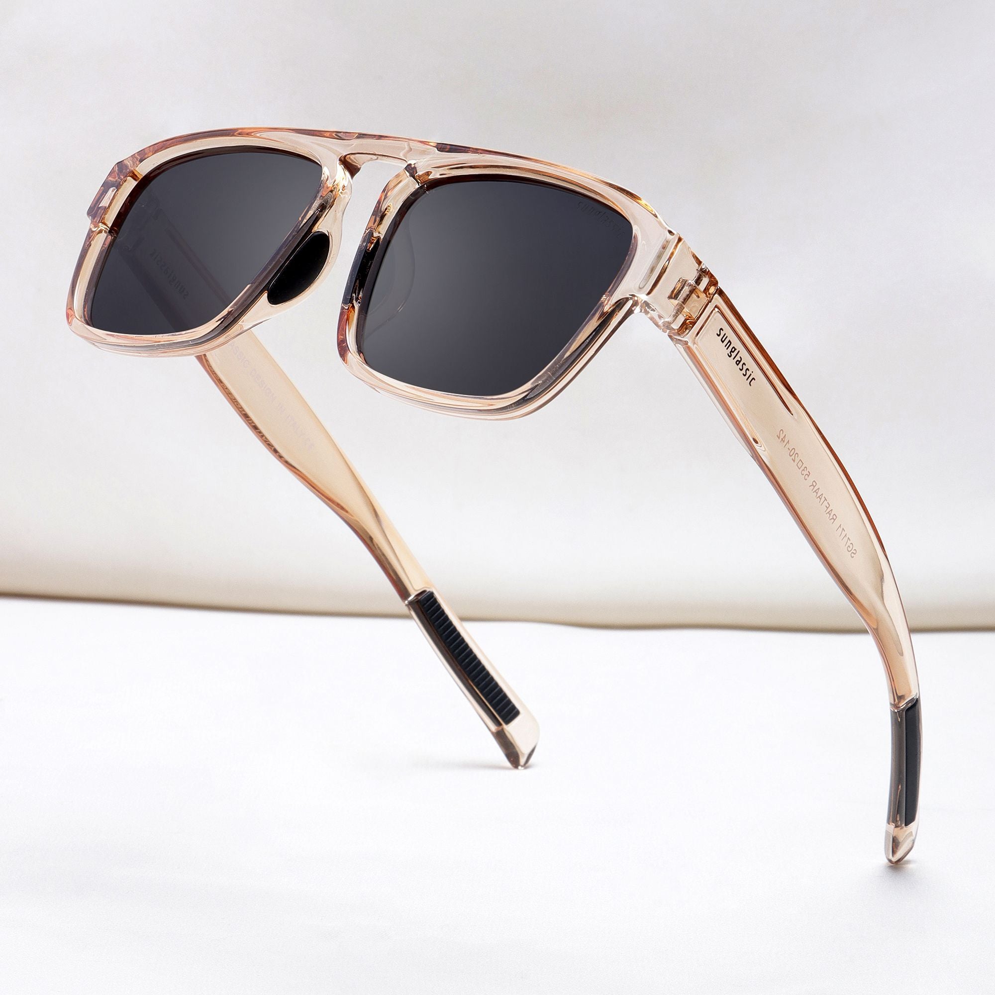 Raftaar Brown Black Square Sunglasses | UV400 Polarized