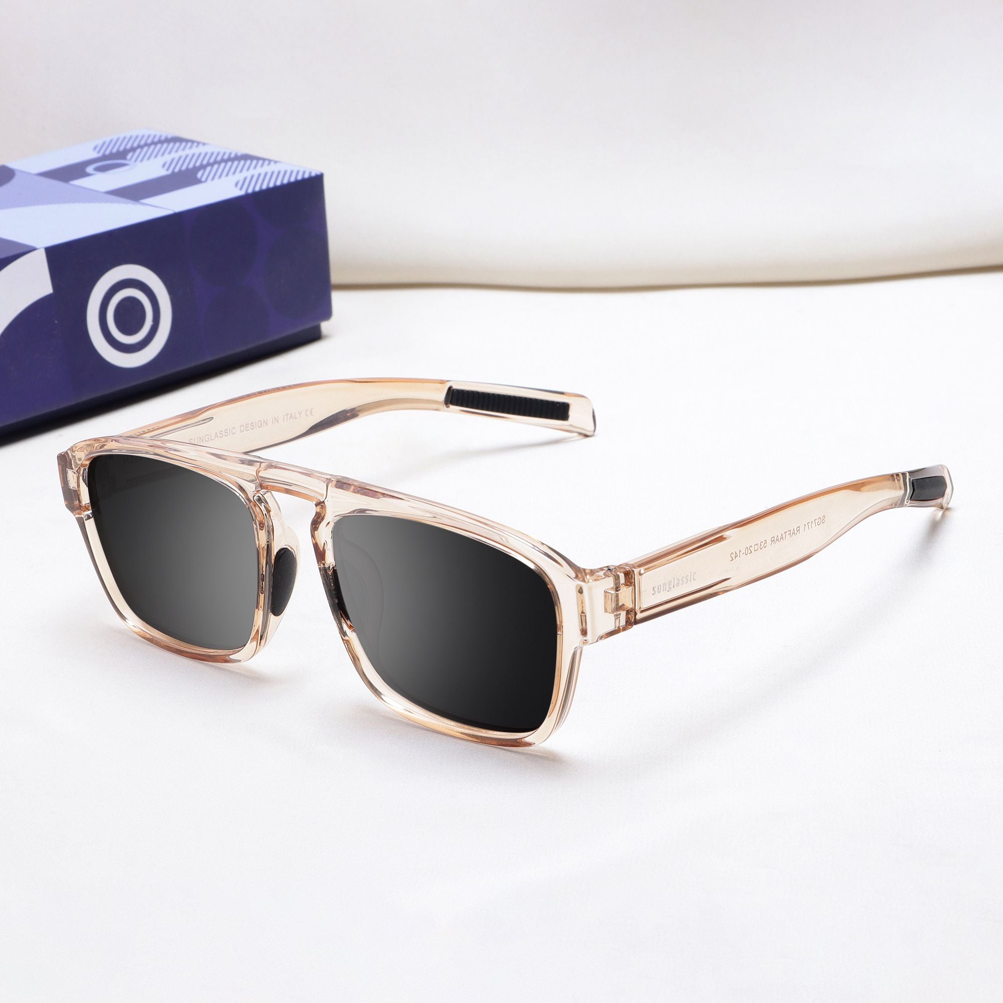 Raftaar Brown Black Square Sunglasses | UV400 Polarized
