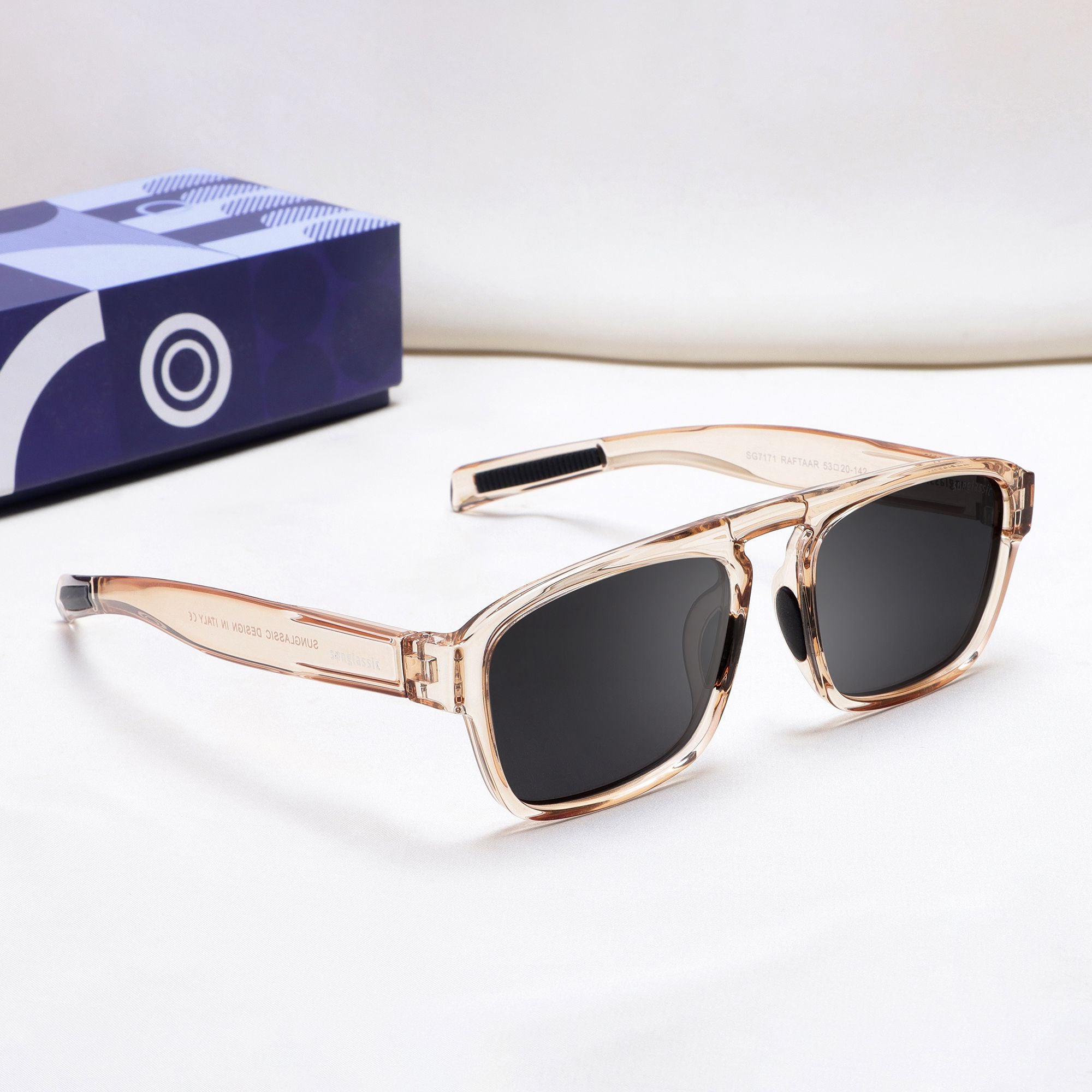 Raftaar Brown Black Square Sunglasses | UV400 Polarized