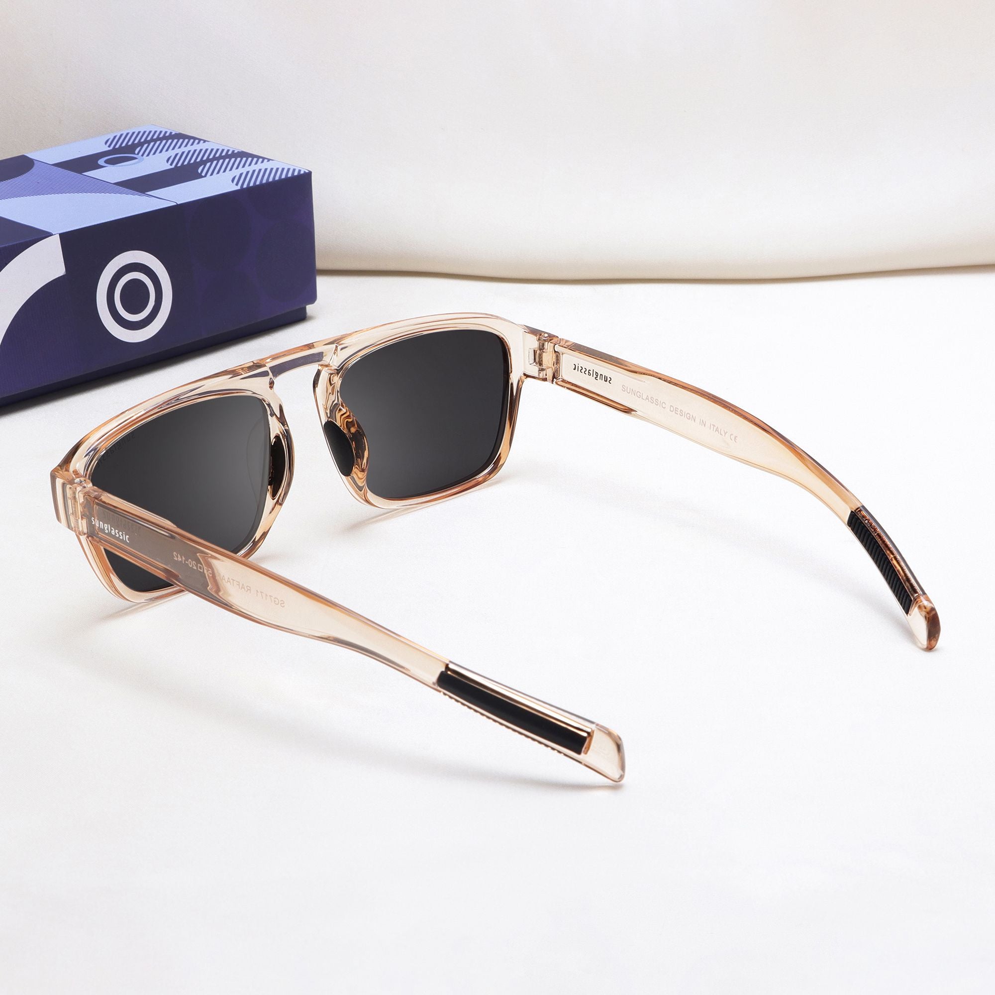 Raftaar Brown Black Square Sunglasses | UV400 Polarized