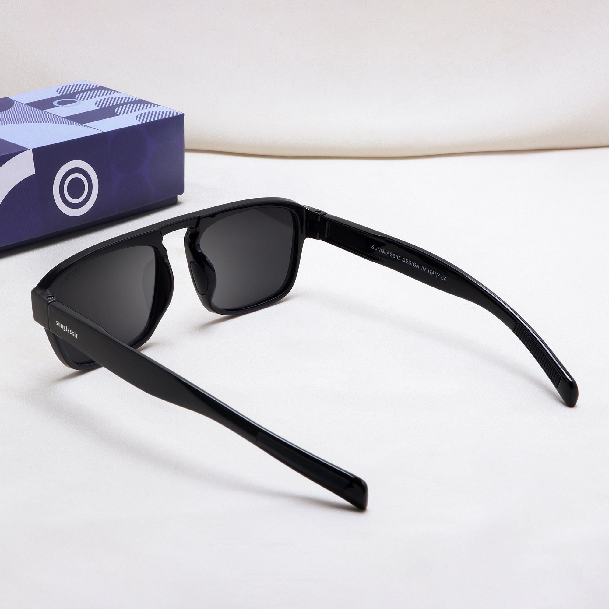 Raftaar Full Black Square Sunglasses | UV400 Polarized