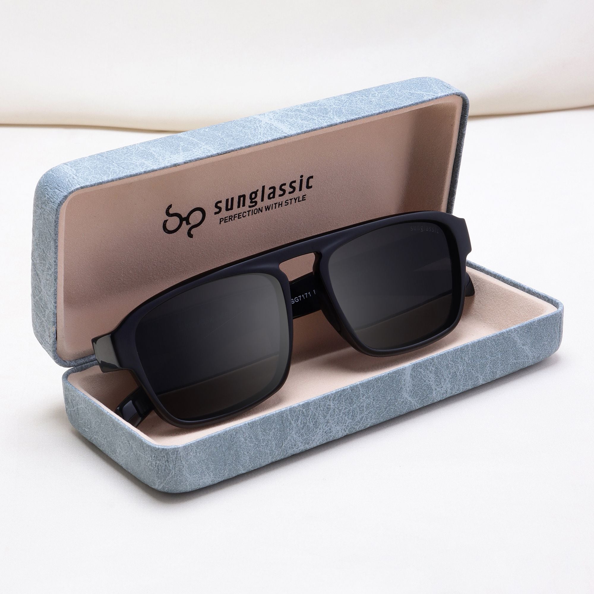 Raftaar Full Black Square Sunglasses | UV400 Polarized
