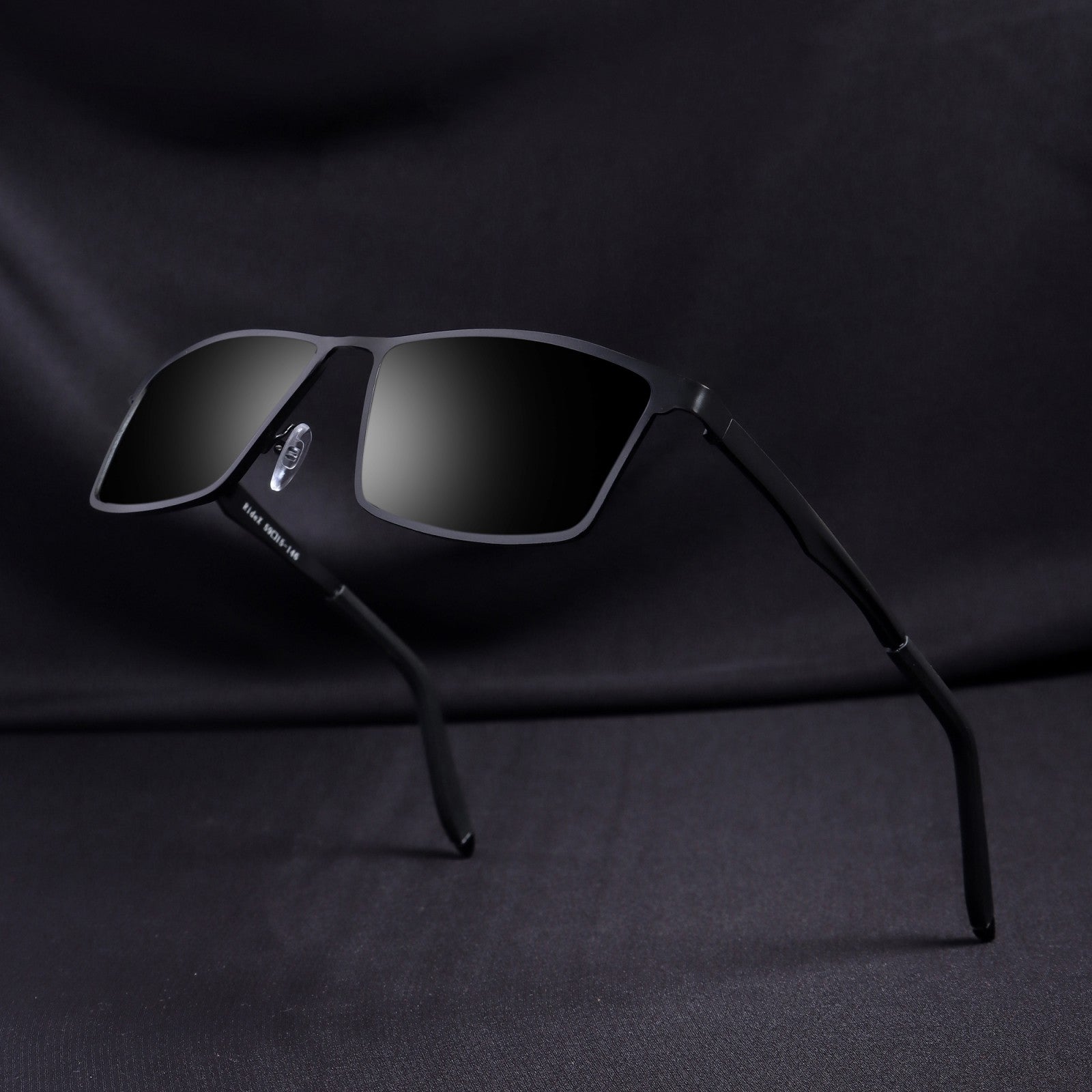 Floating side view showing RideX black frame and lens reflection