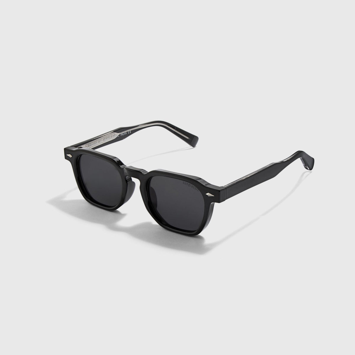 Hercules Full Black Square Sunglasses for Men & Women | UV400