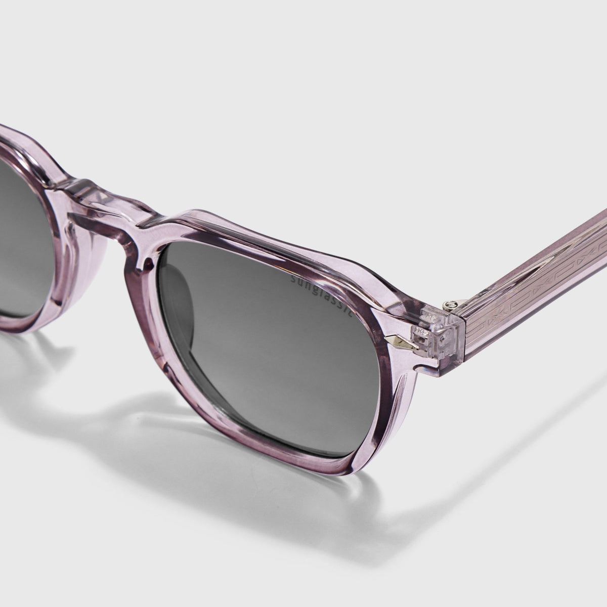 Hercules Grey Black Square Sunglasses for Men & Women | UV400