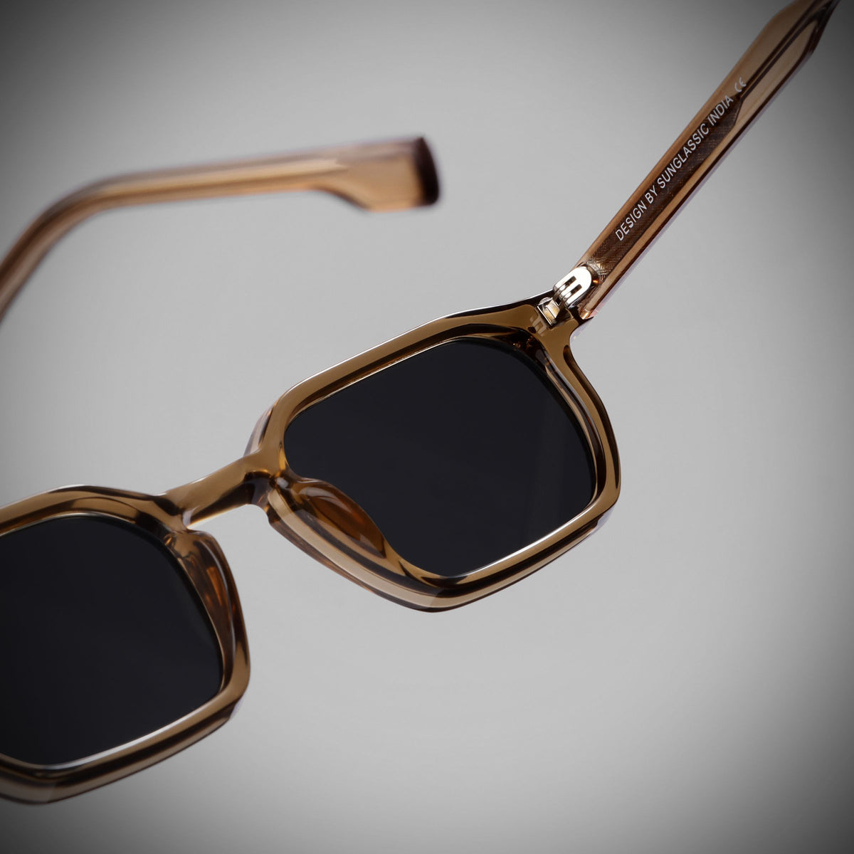 Roman Brown Black Rectangle Sunglasses | UV400