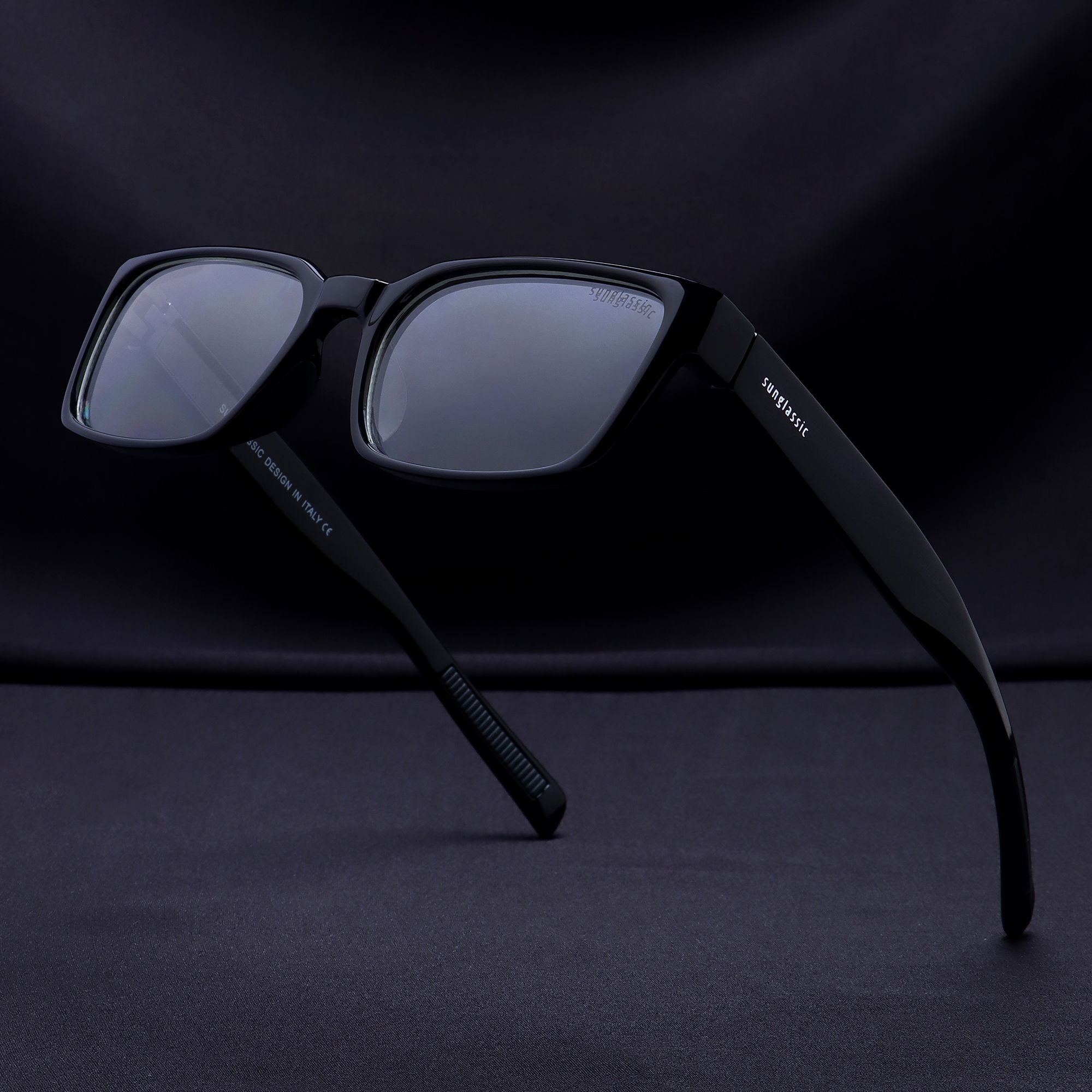 Sydney – Black Clear Rectangle Glasses | Anti-Blue Light | UV400