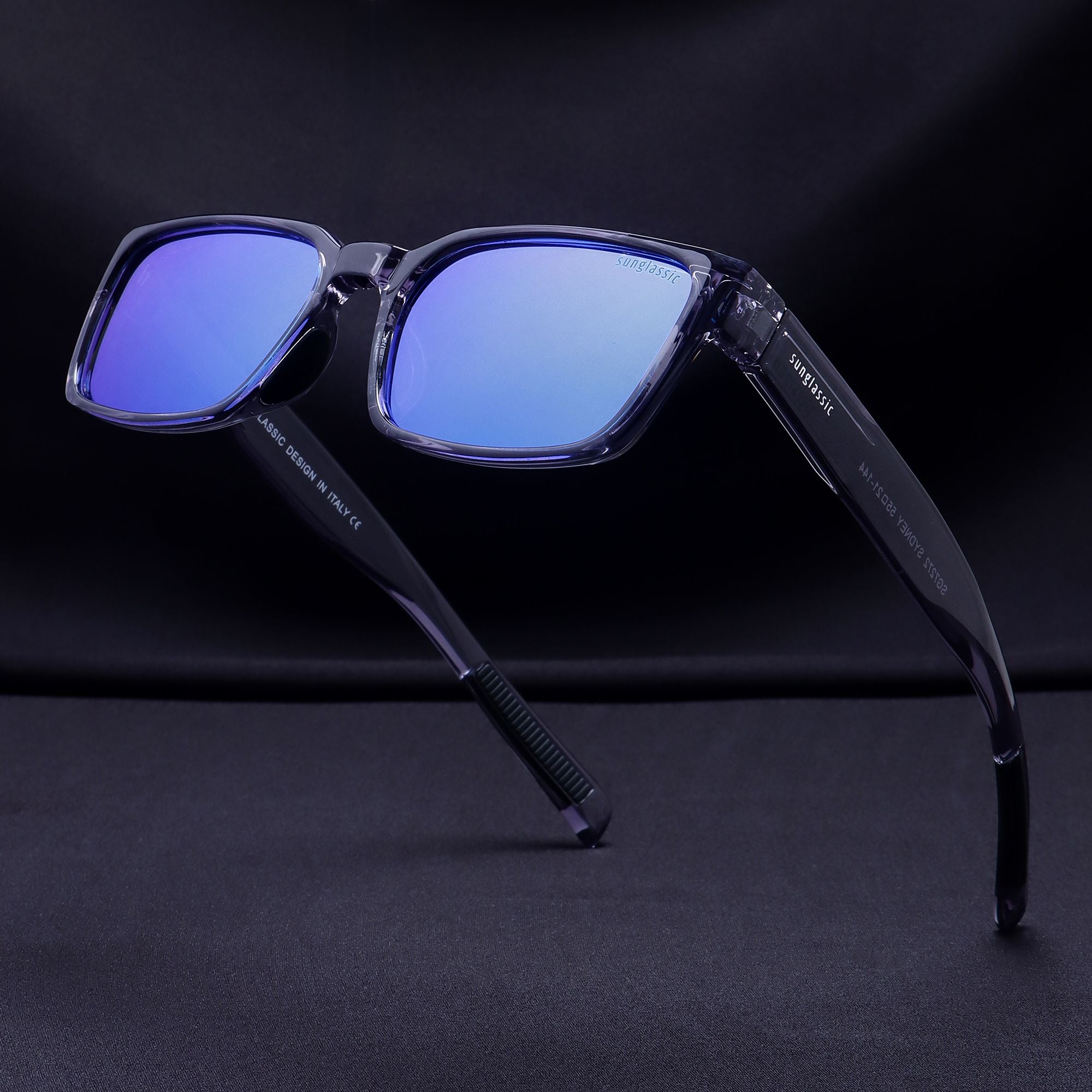 Sydney Edition – Gray Blue Rectangle Sunglasses | UV400 Polarized