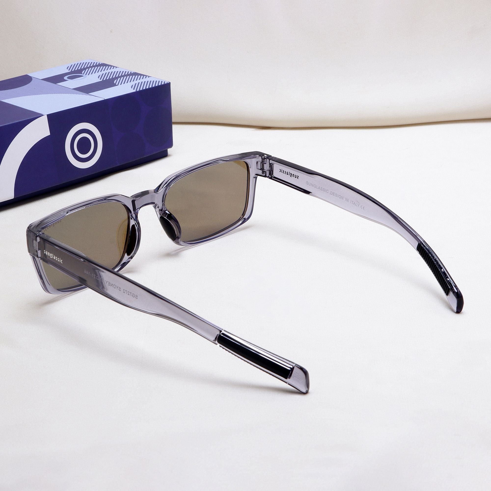 Sydney Edition – Gray Blue Rectangle Sunglasses | UV400 Polarized