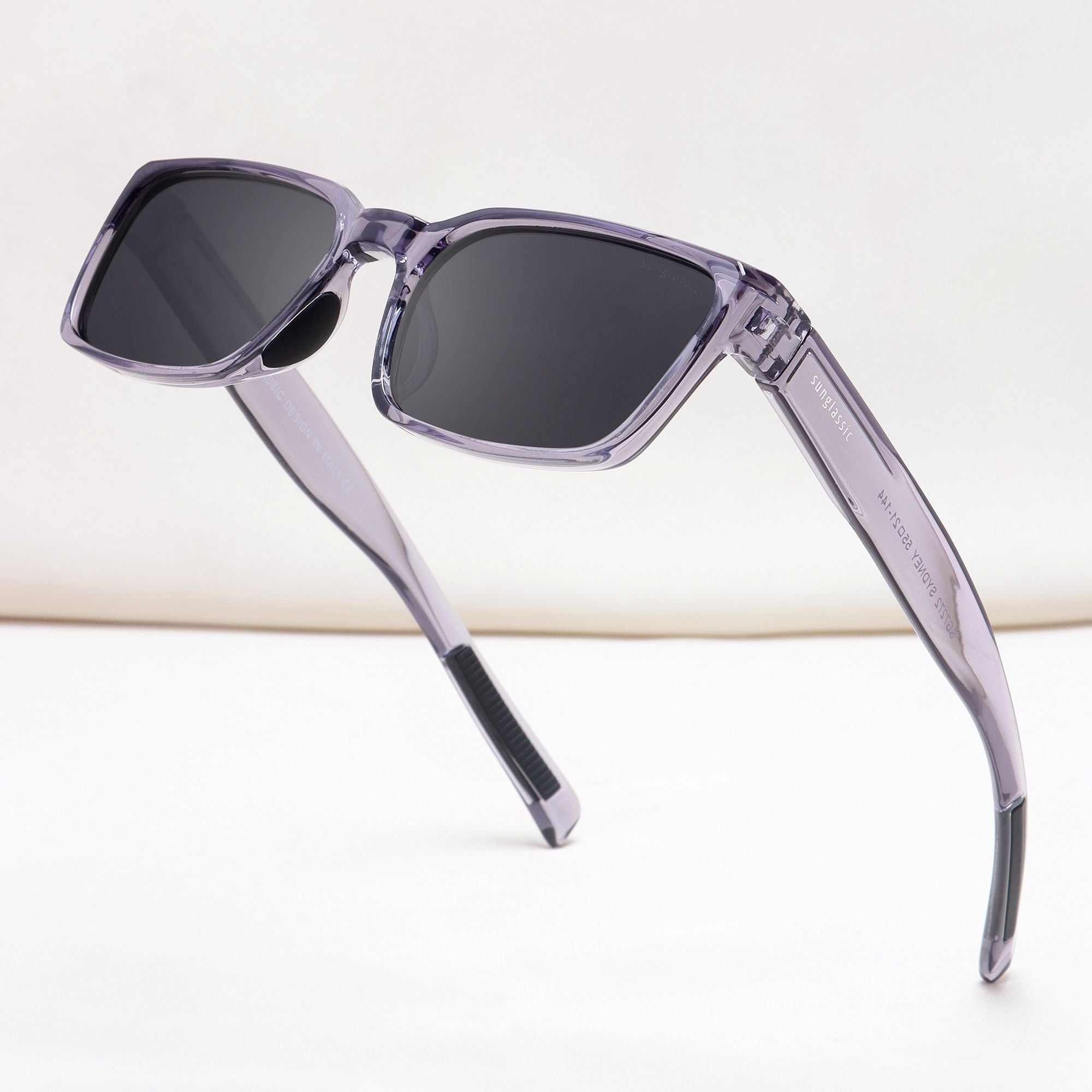 Sydney – Grey Black Rectangle Sunglasses | UV400 Polarized