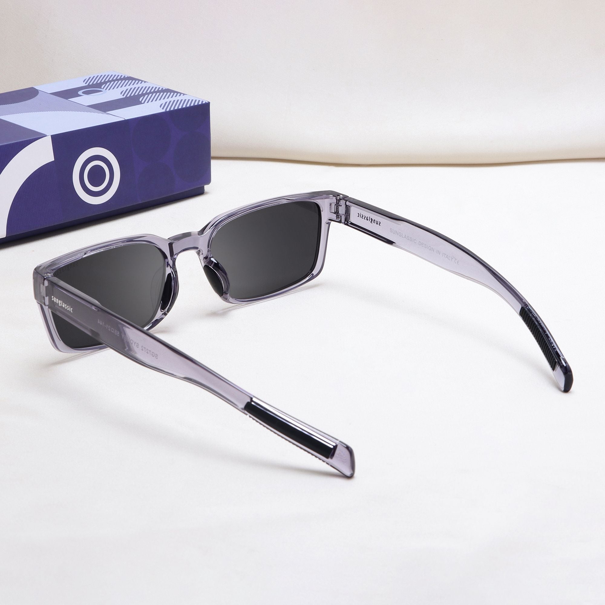 Sydney – Grey Black Rectangle Sunglasses | UV400 Polarized