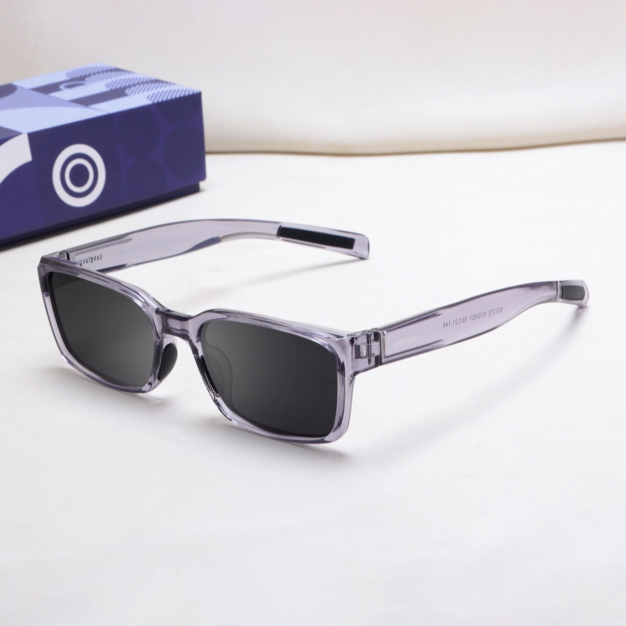Sydney – Grey Black Rectangle Sunglasses | UV400 Polarized
