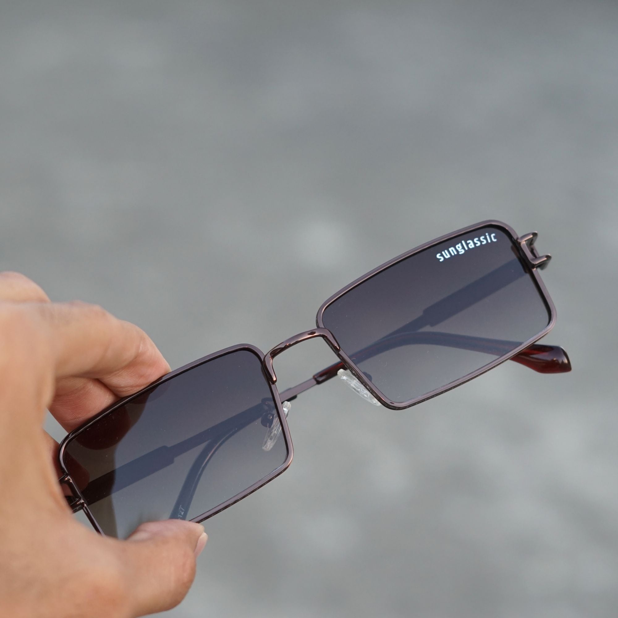 brown glass sunglasses