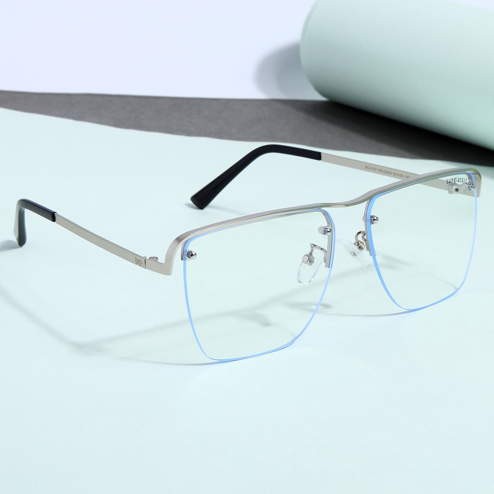 New Silver frame offers Square Sunglasse