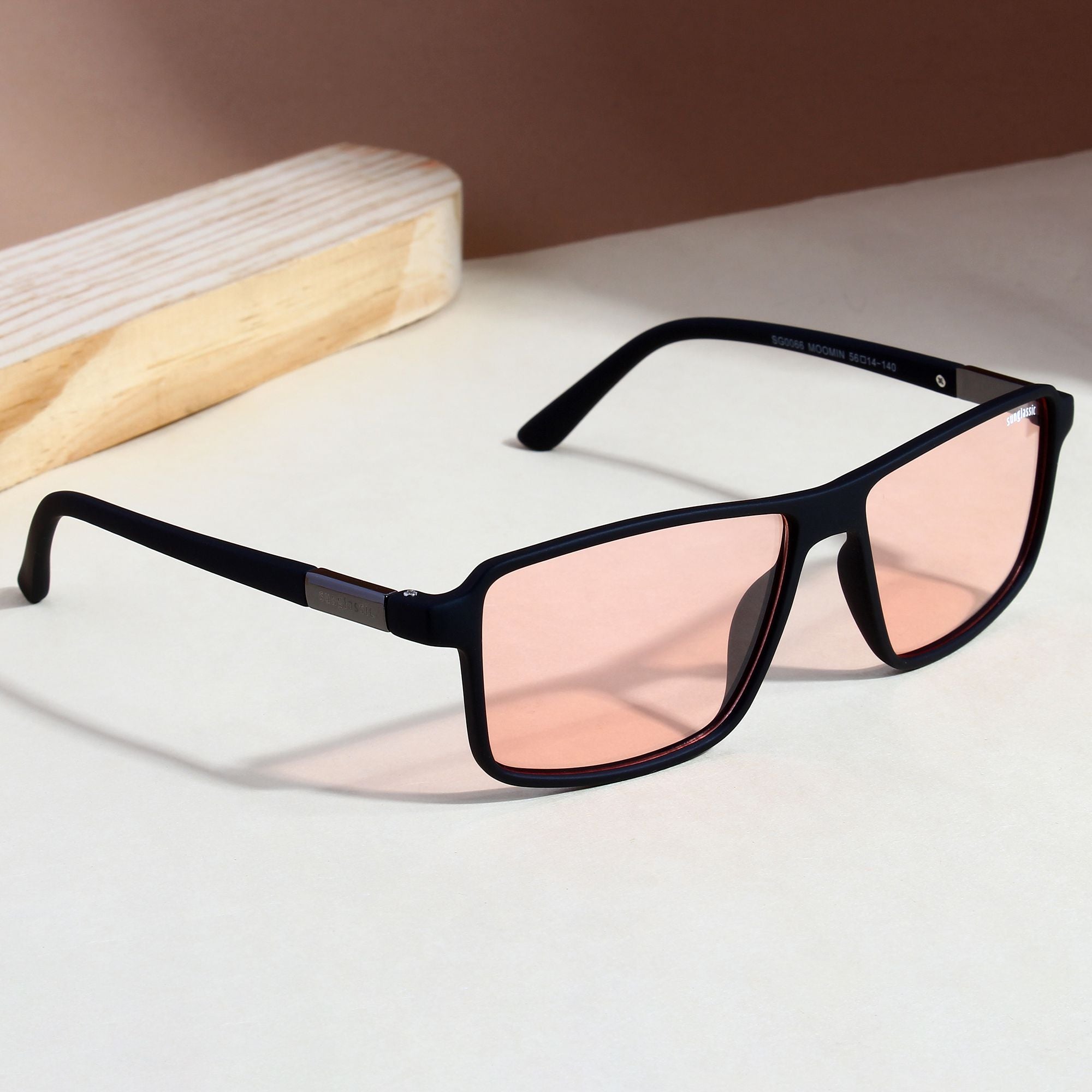 Moomin. Pink Polarized Rectangle Sunglasses