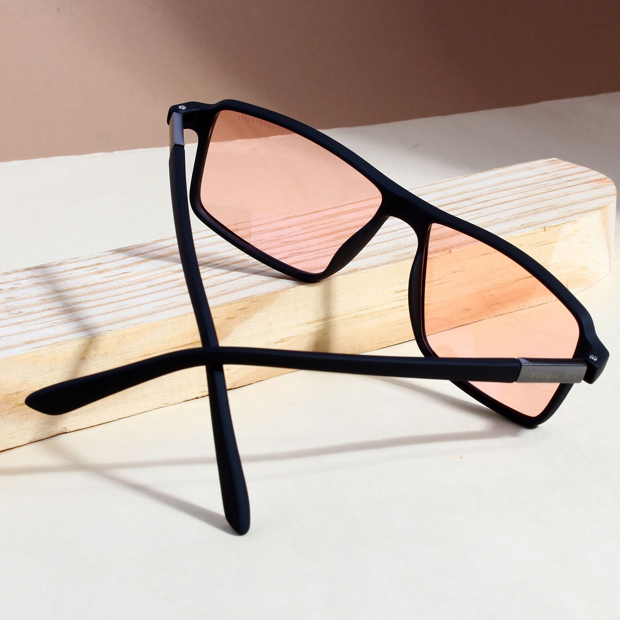 Moomin. Pink Polarized Rectangle Sunglasses