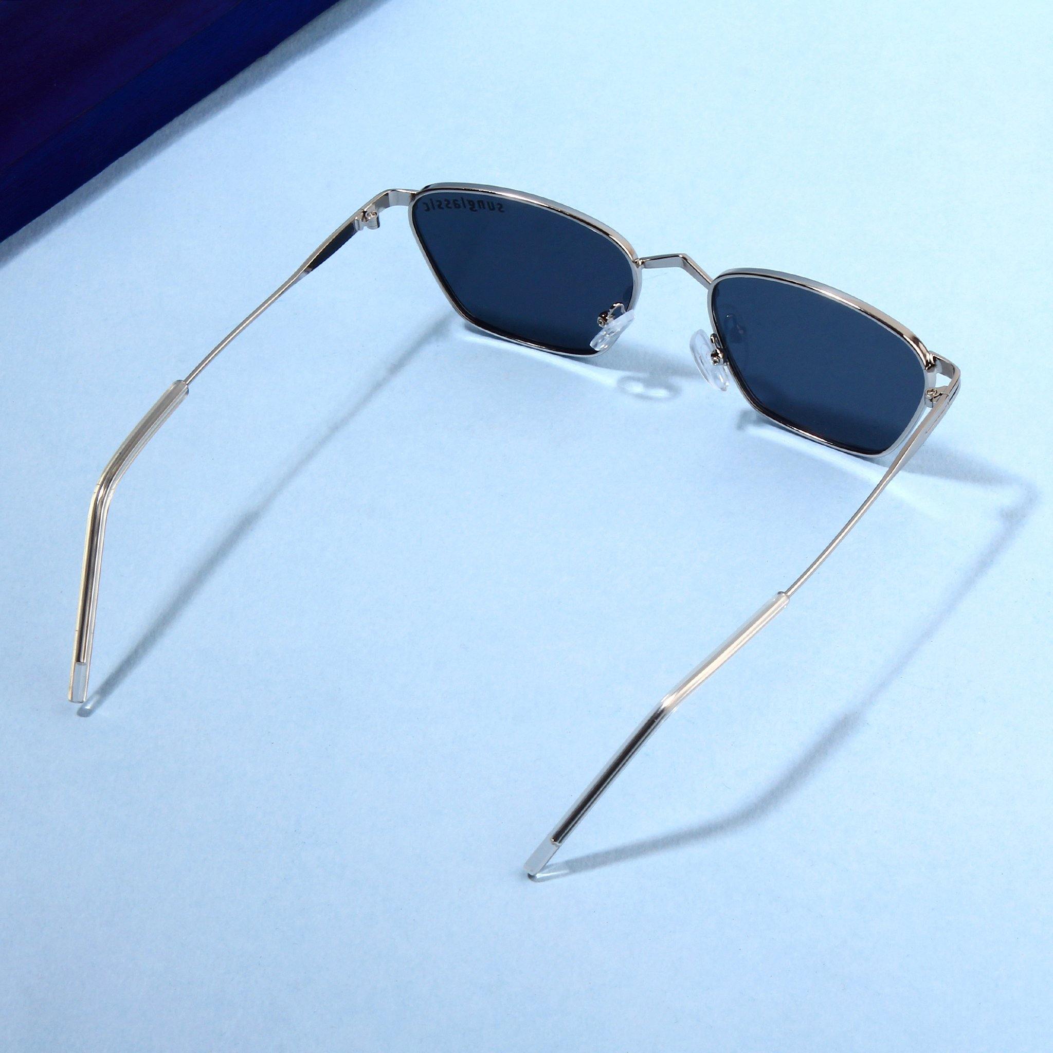 Andreas Silver Black Edition Trapezoid Sunglasses