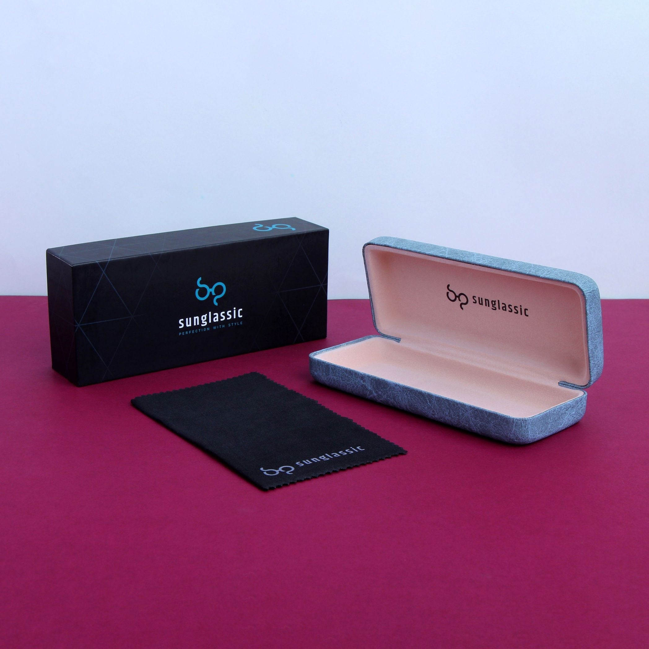 OPERA. Gold Pink Rectangle Sunglasses