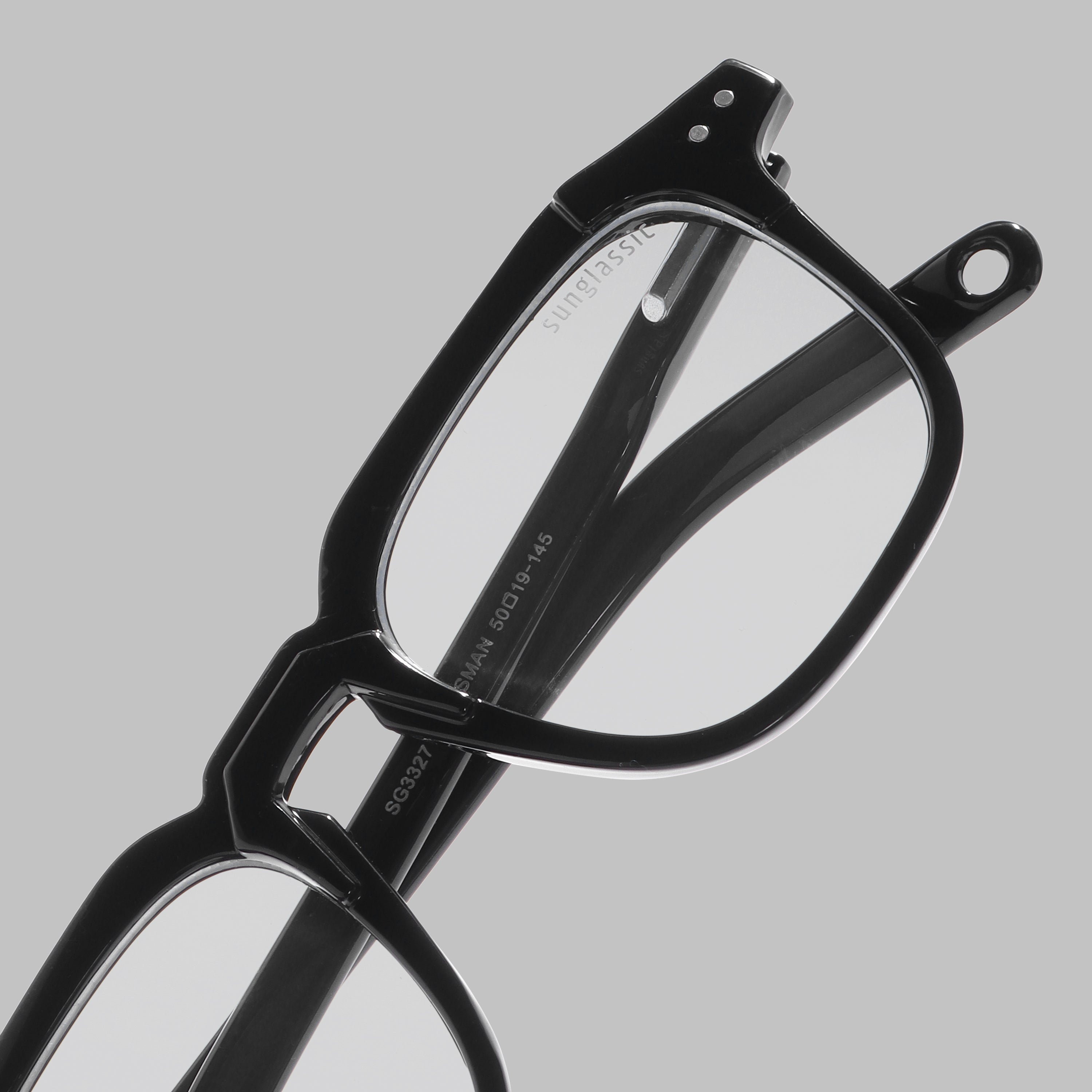 Buy Kingsman Black Clear Square Sunglasses - Sunglassic