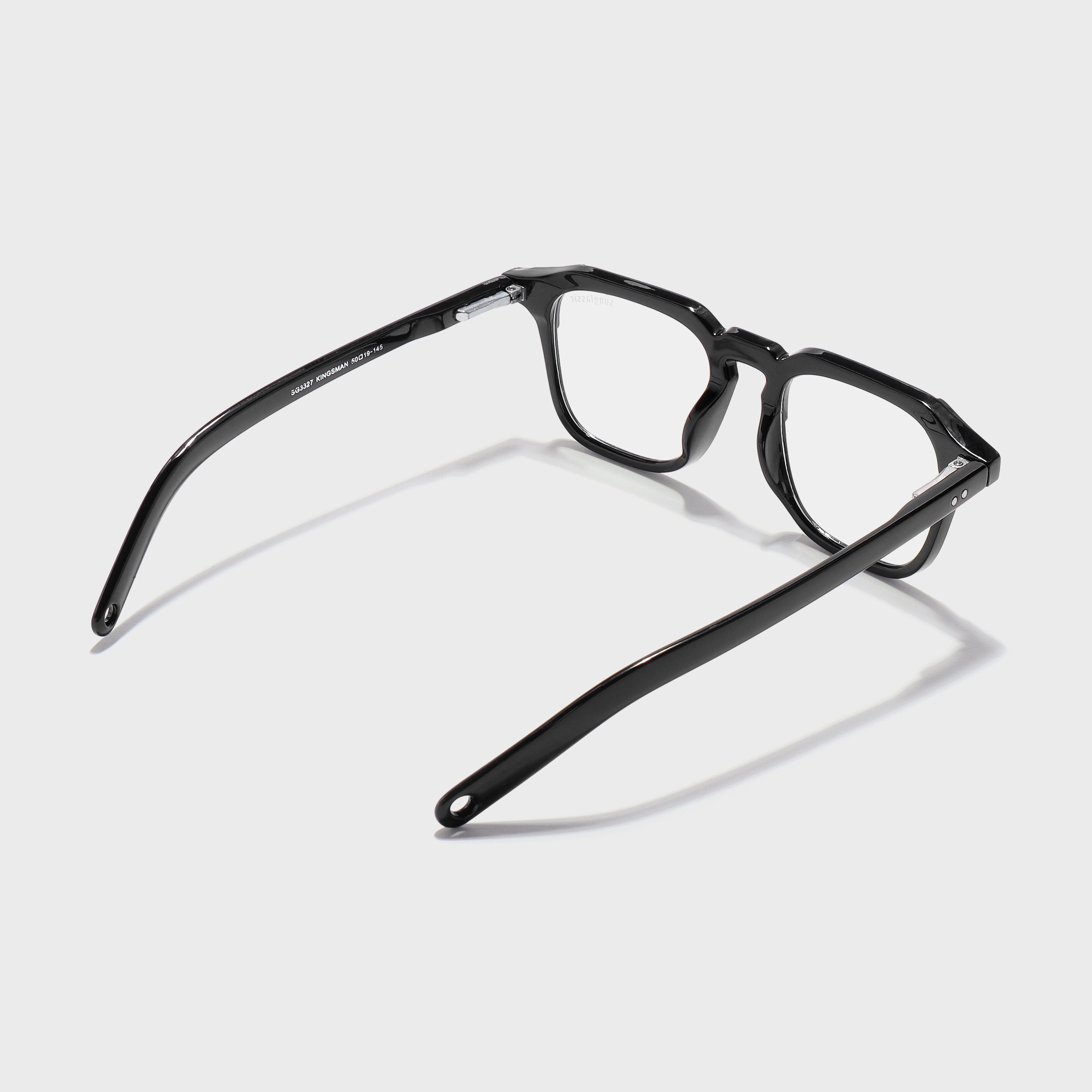 Buy Kingsman Black Clear Square Sunglasses - Sunglassic