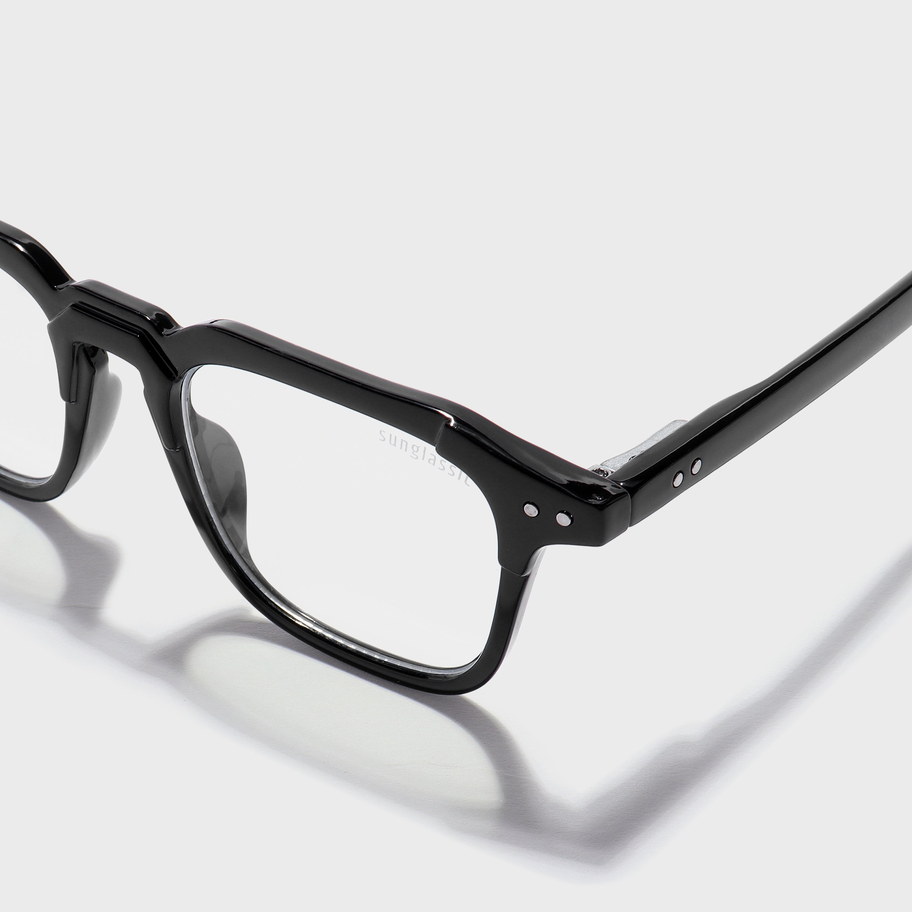 Buy Kingsman Black Clear Square Sunglasses - Sunglassic