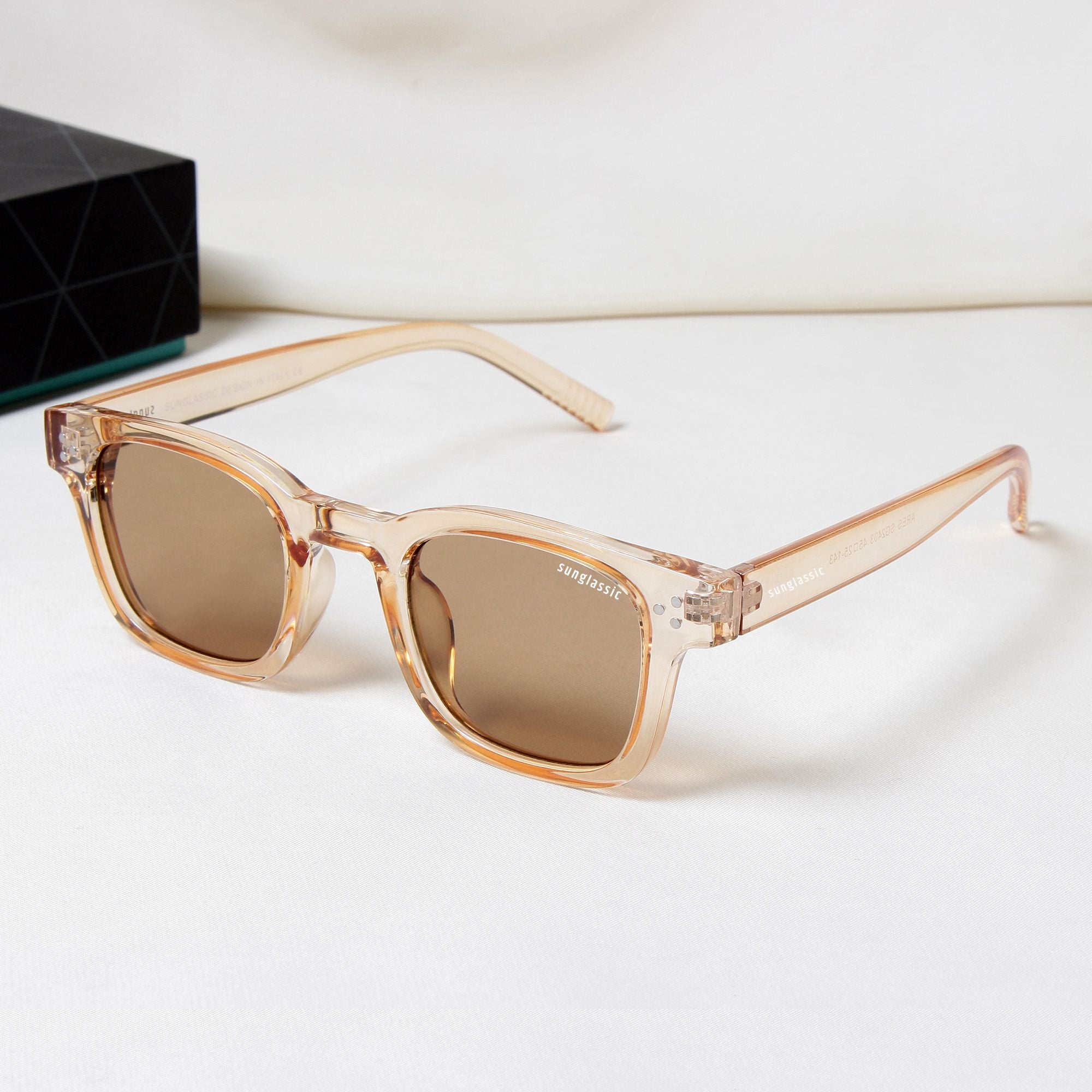 Ares Brown Square Sunglasses