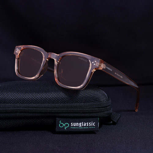 Ares Brown Square Sunglasses