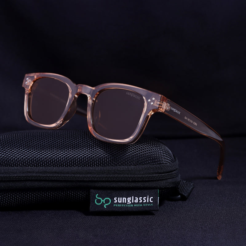Ares Brown Square Sunglasses