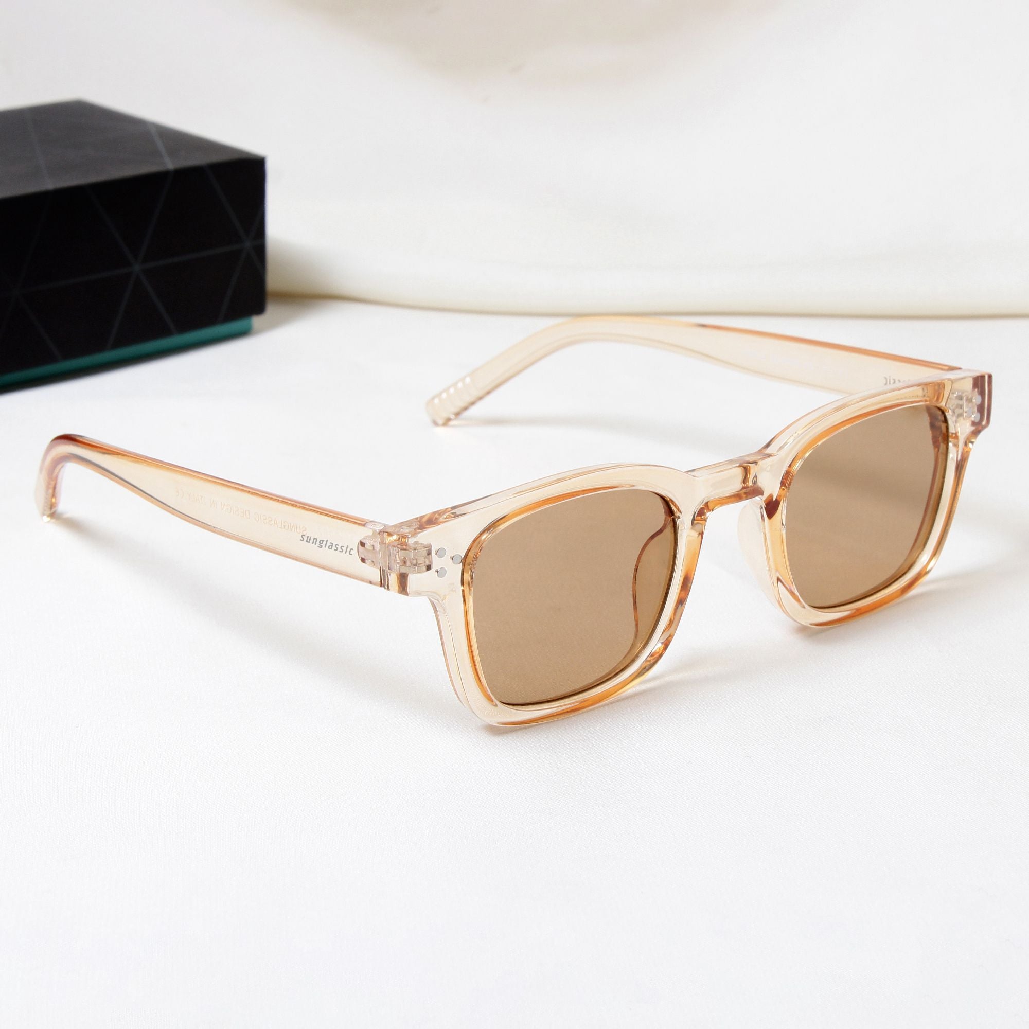 Ares Brown Square Sunglasses