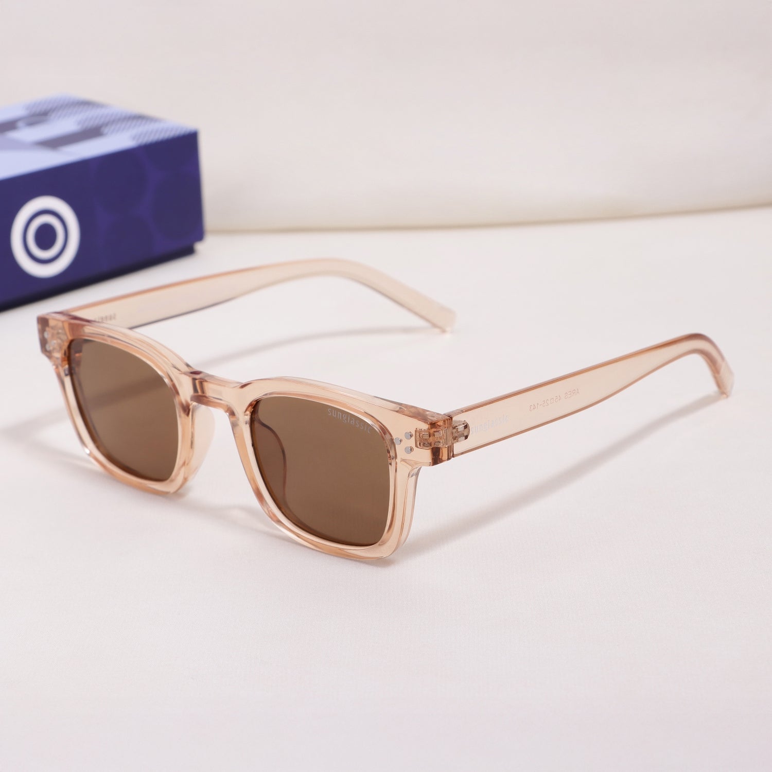 Ares Brown Square Sunglasses